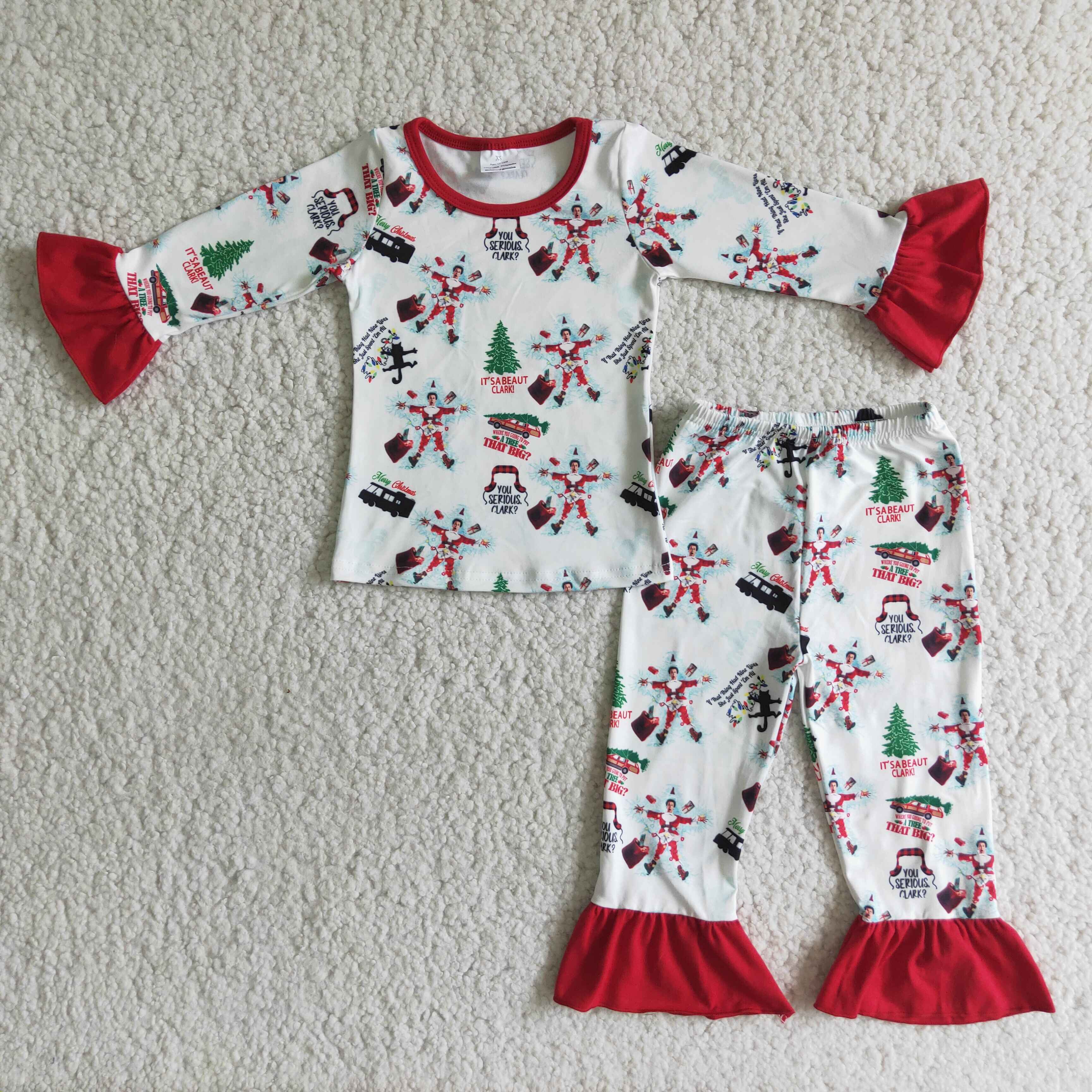 6 A2-18 girl winter christmas long sleeve pajamas set-promotion 2025.11.29 $2.99
