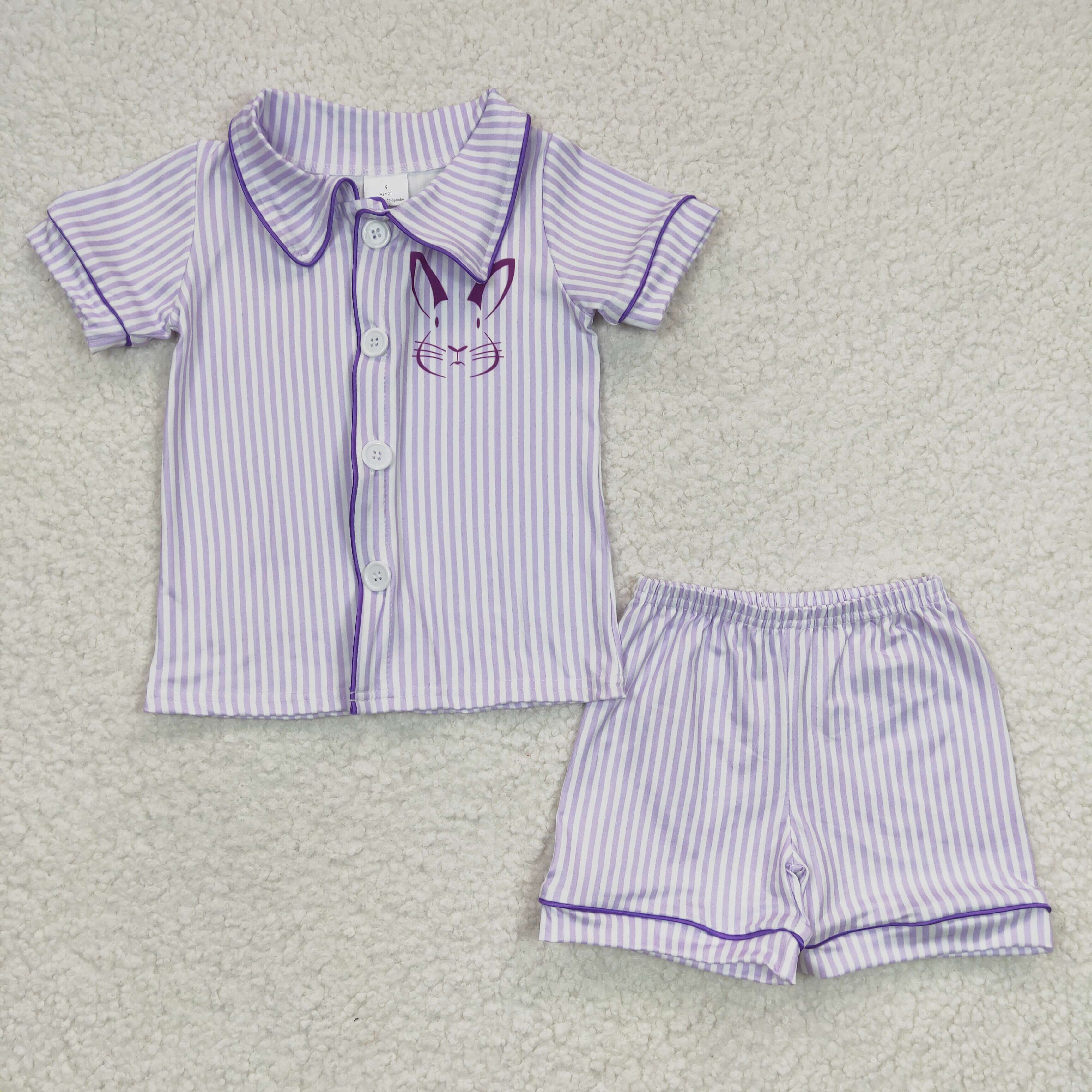 BSSO0105 baby boy clothes purple bunny easter outfits-promotion $5.5 2026.1.31