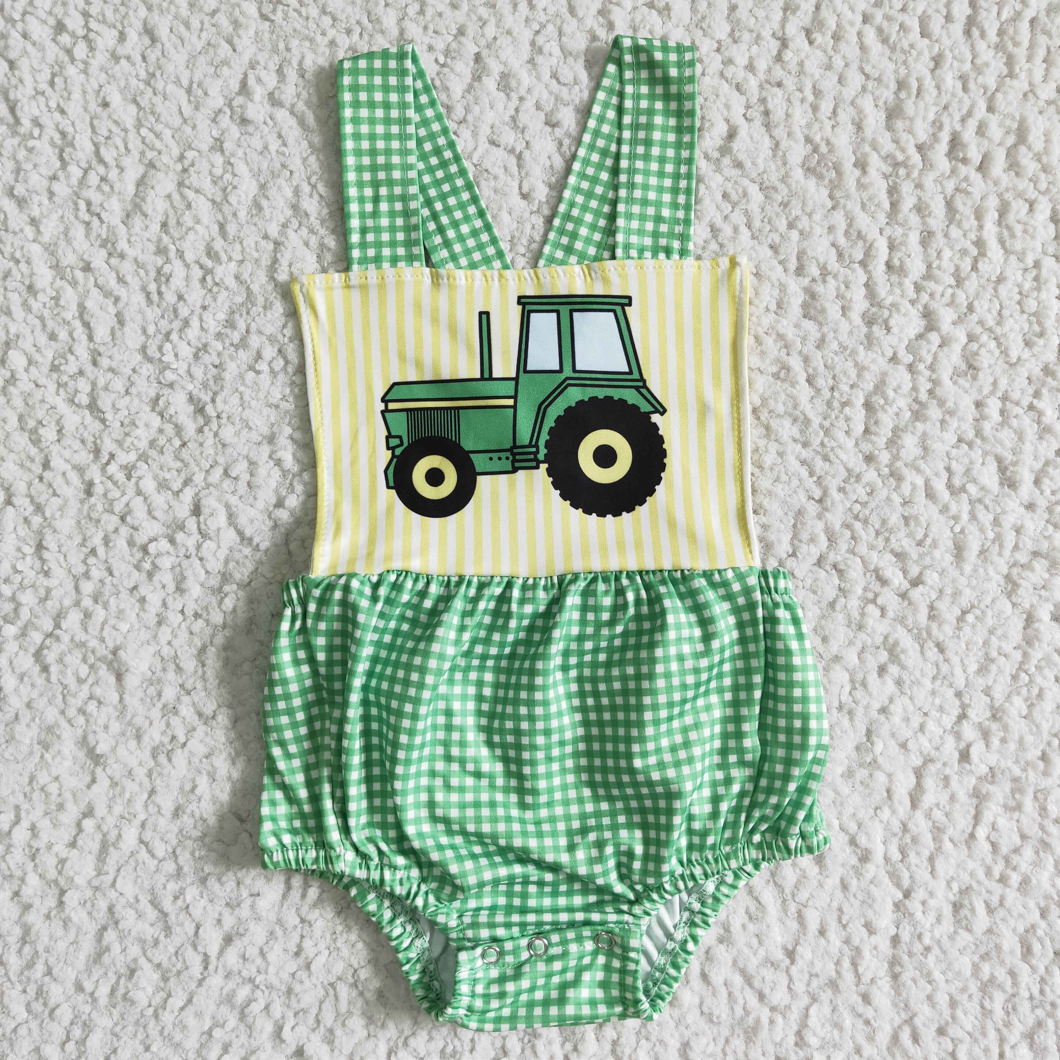 SR0036 summer boy yellow green tractor bubble-promotion 2025.3.22 $5.5