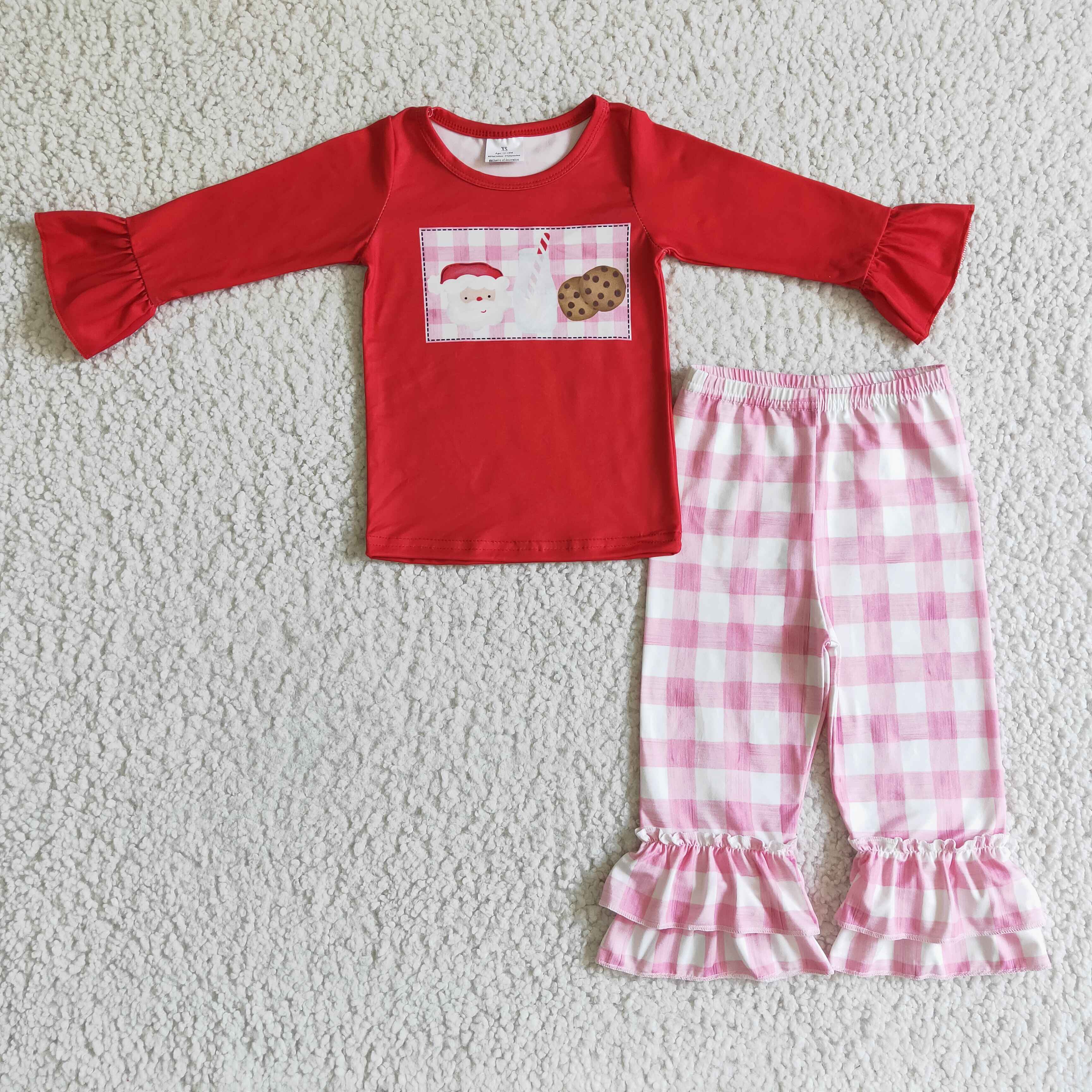 GLP0285 baby girl clothes red christmas outfits-promotion 2024.8.24 $5.5