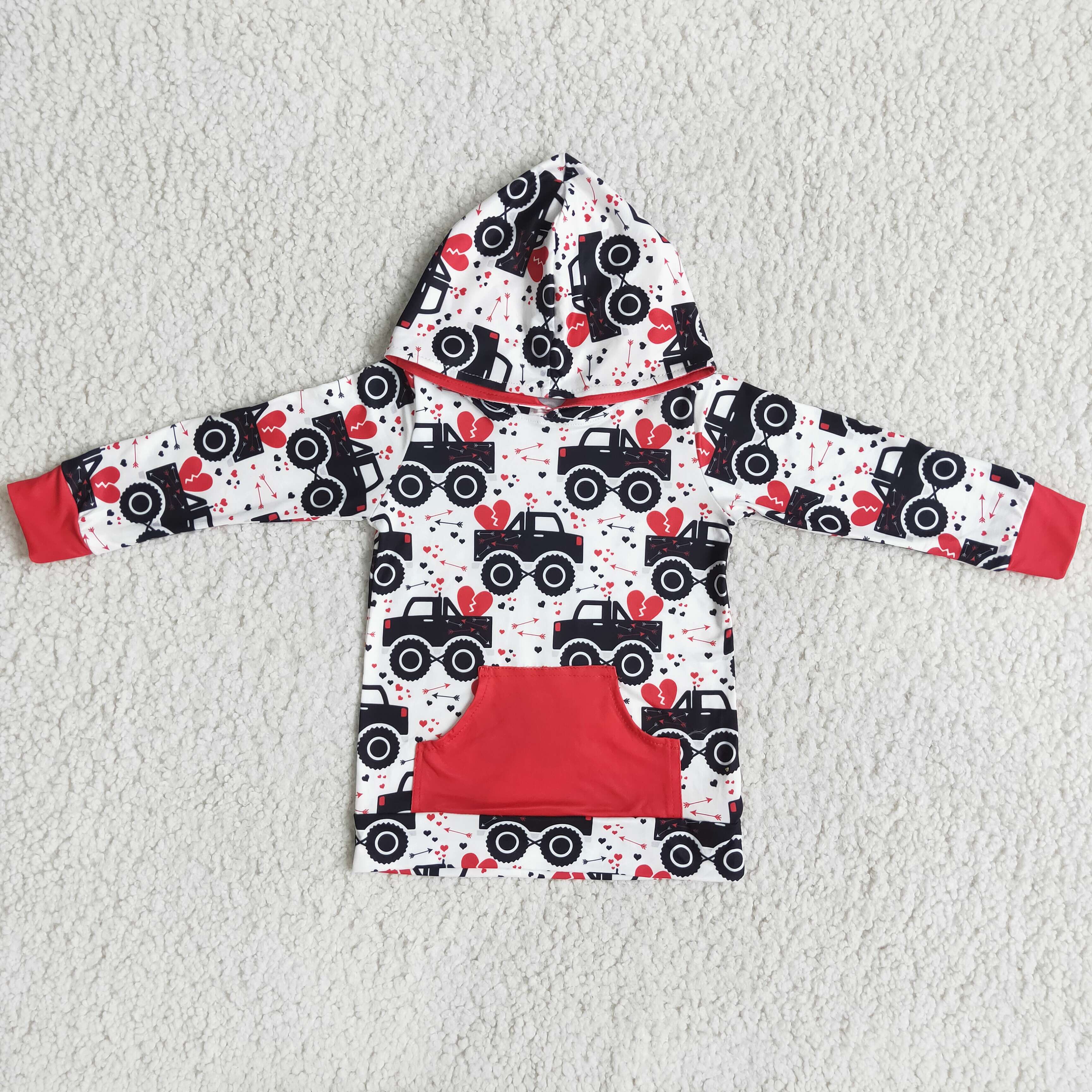 boy hoodies valentine's day winter long sleeve top-promotion $2.99 2026.1.17