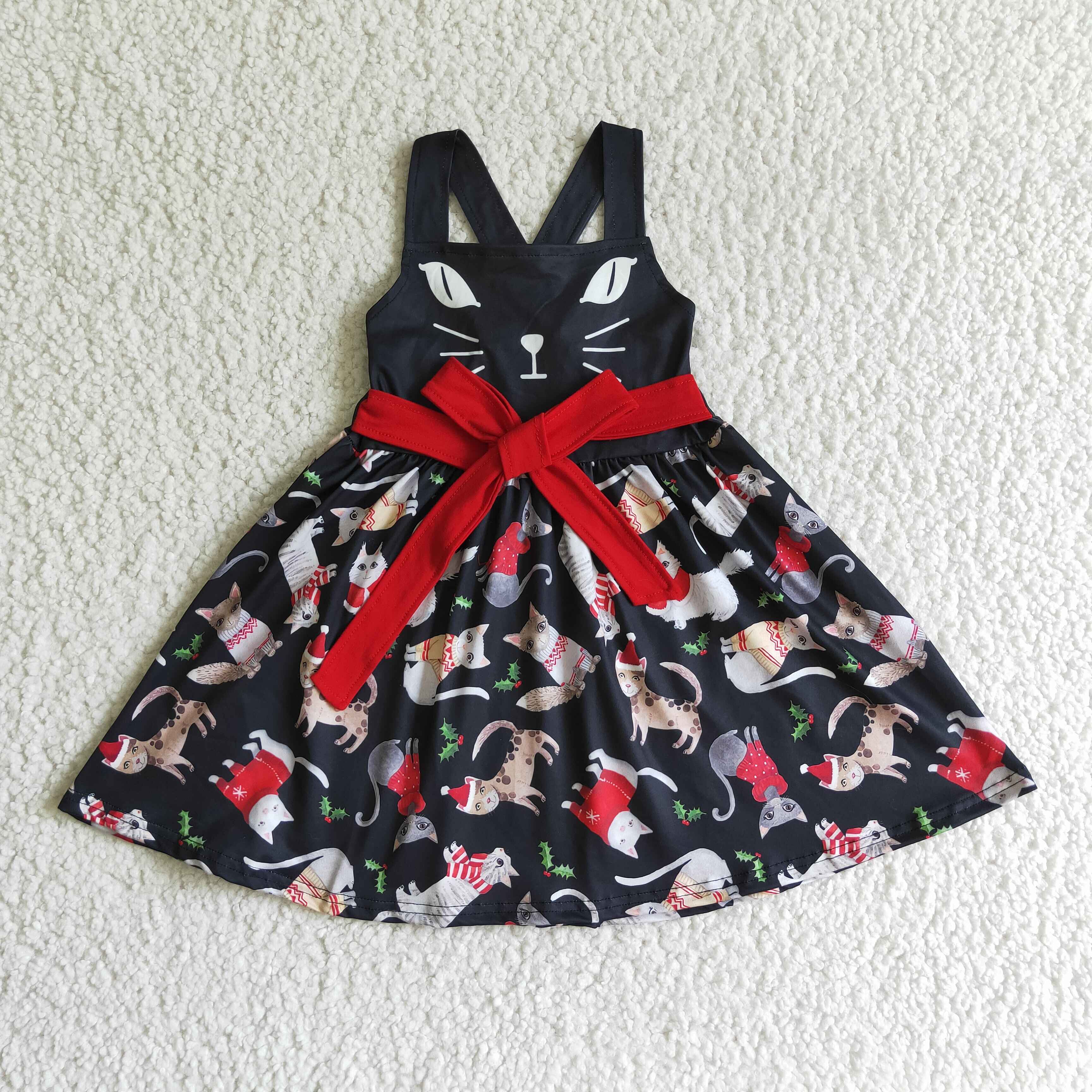 GSD0140 toddler girl clothes sleeveless christmas dress-promotion 2025.8.30 $5.5