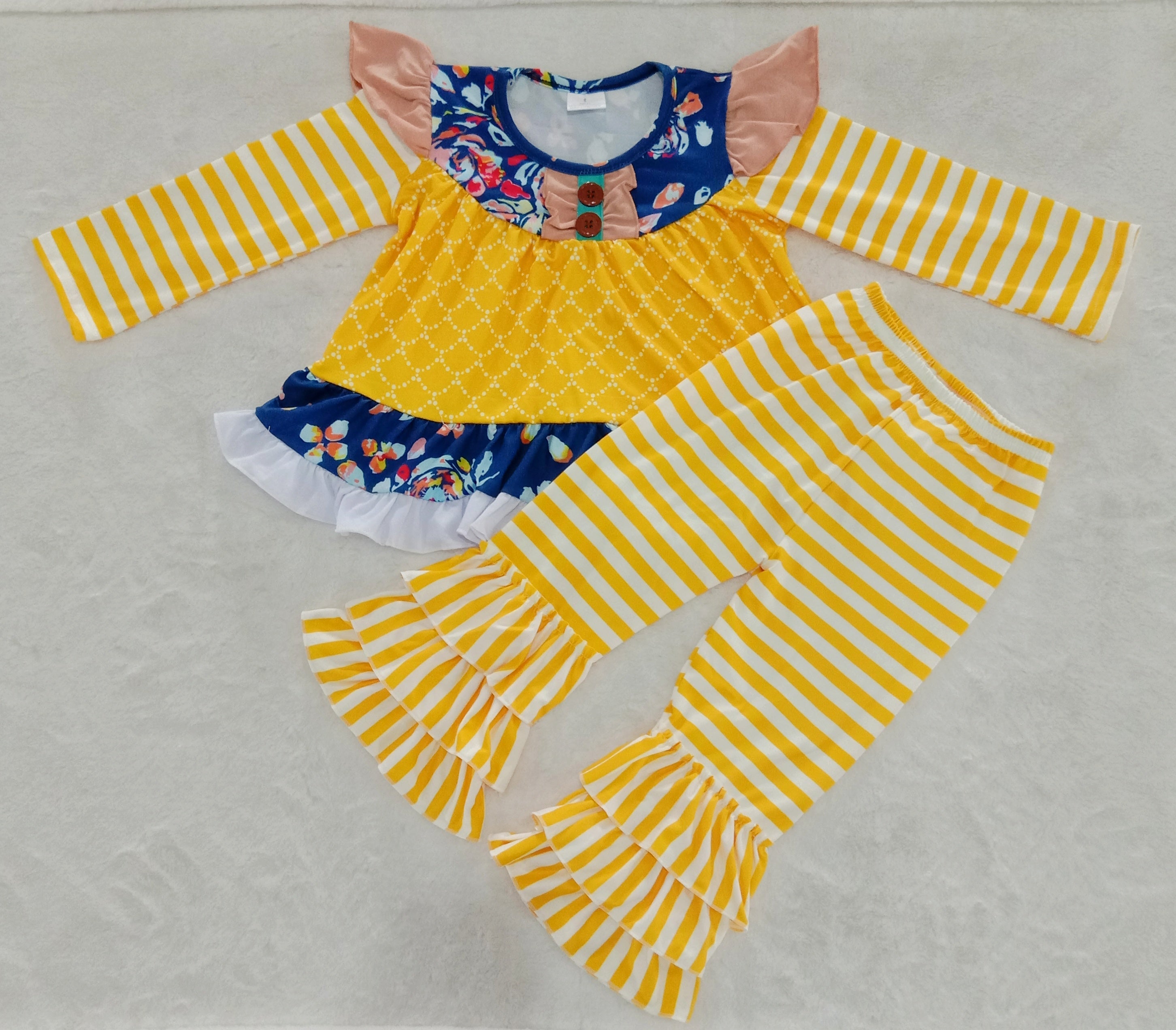 6 A20-11 baby girl clothes yellow winter outfits--promotion 2024.10.19 $2.99