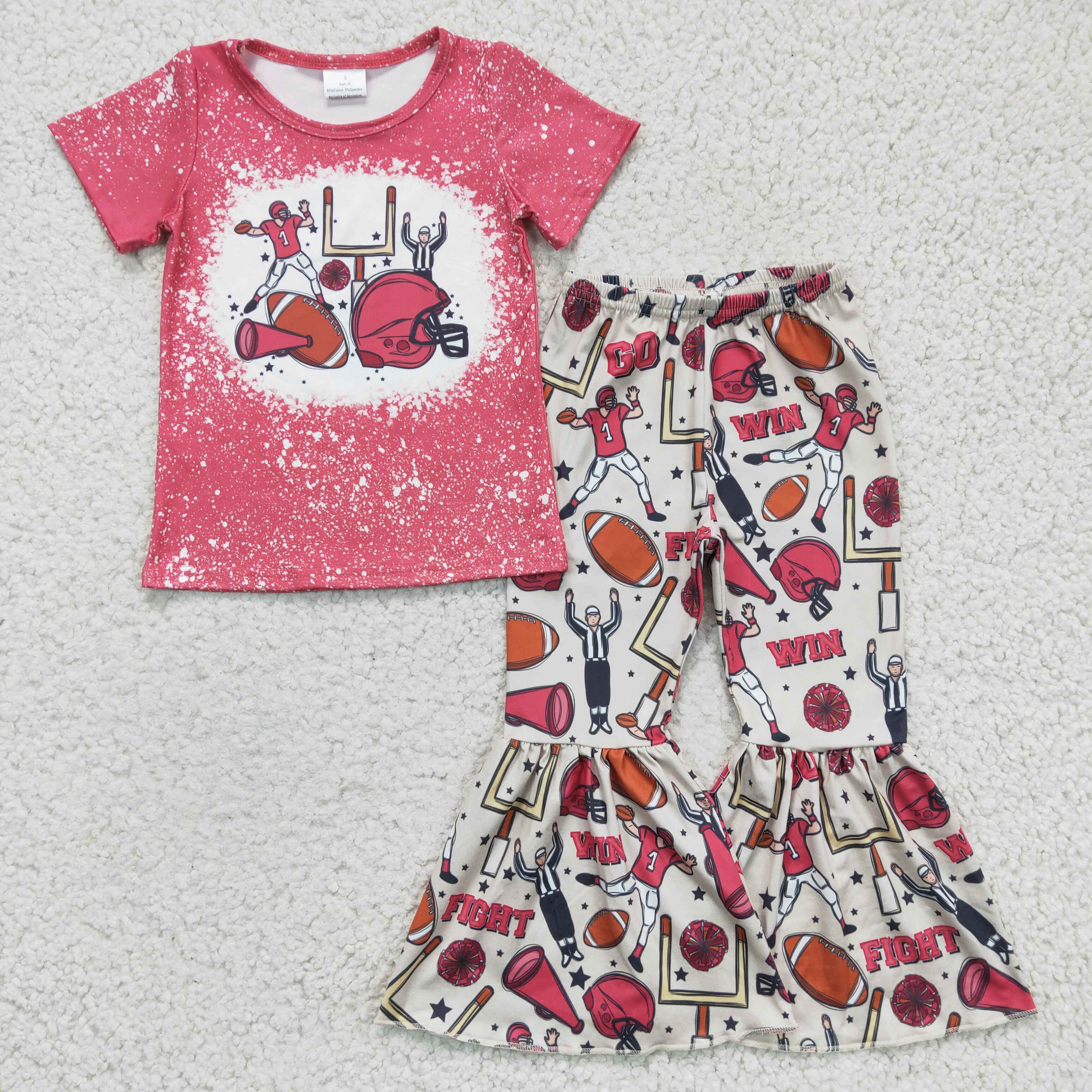 GSPO0295 baby girl clothes football fall spring outfits-promotion $5.5 2026.3.7