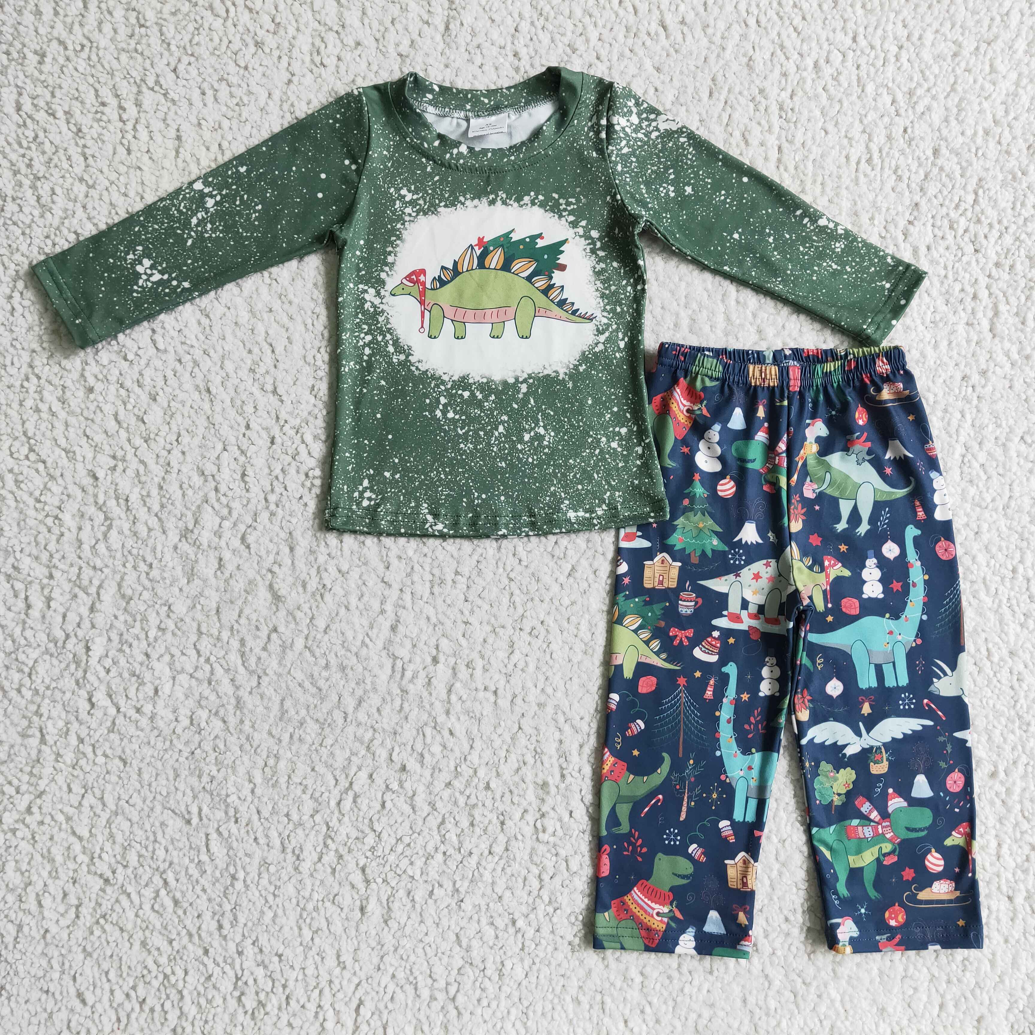 BLP0105 baby boy clothes green dinosaur winter outfits-promotion 2024.8.24 $5.5