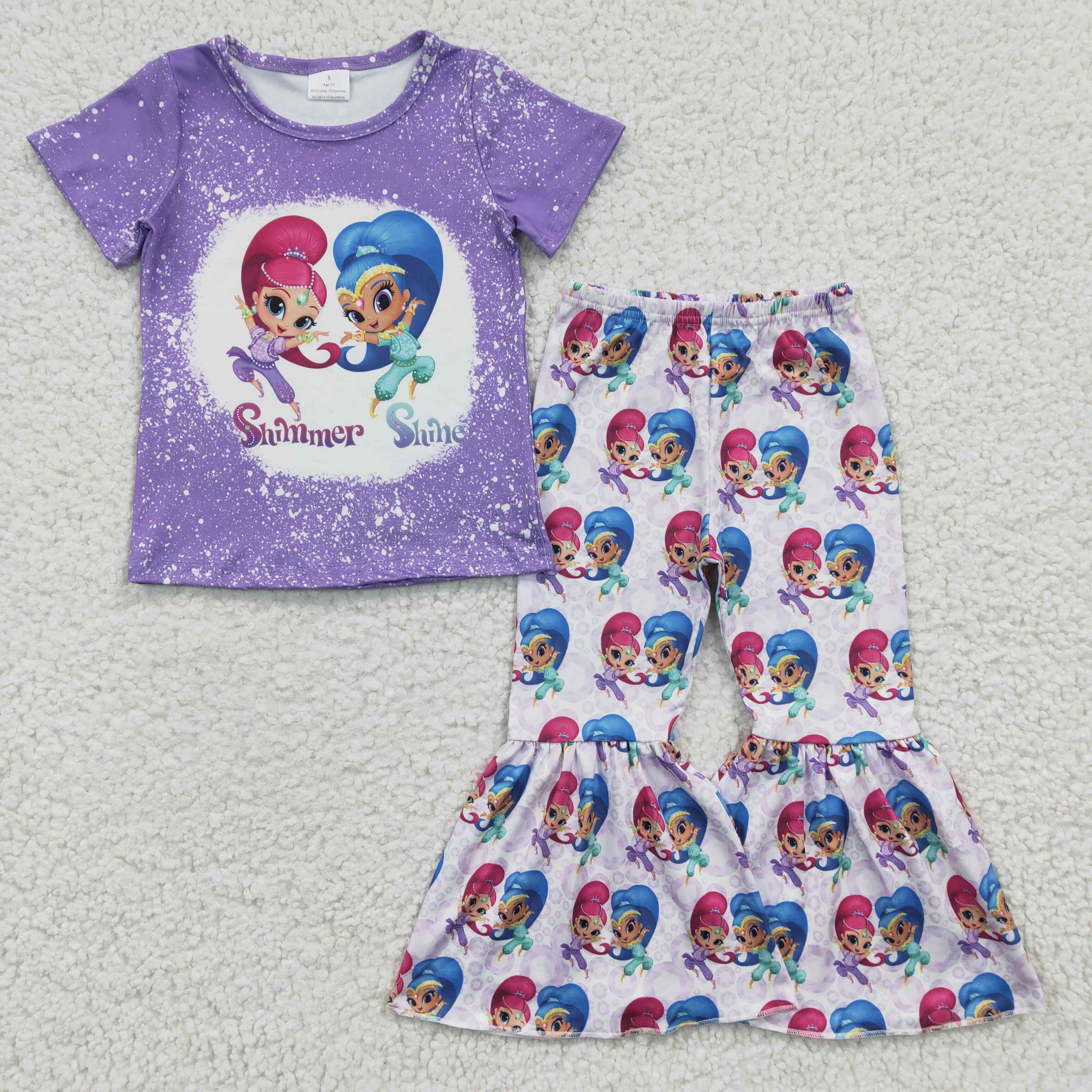 GSPO0331 kids clothes girls purple cartoon fall spring outfits-promotion $5.5 2026.3.14