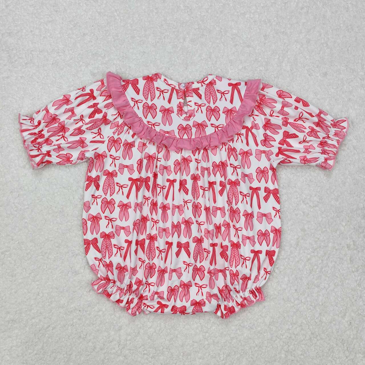 SR2620 RTS baby girl clothes mama's bestie pink bows girl summer bubble mother's day clothing
