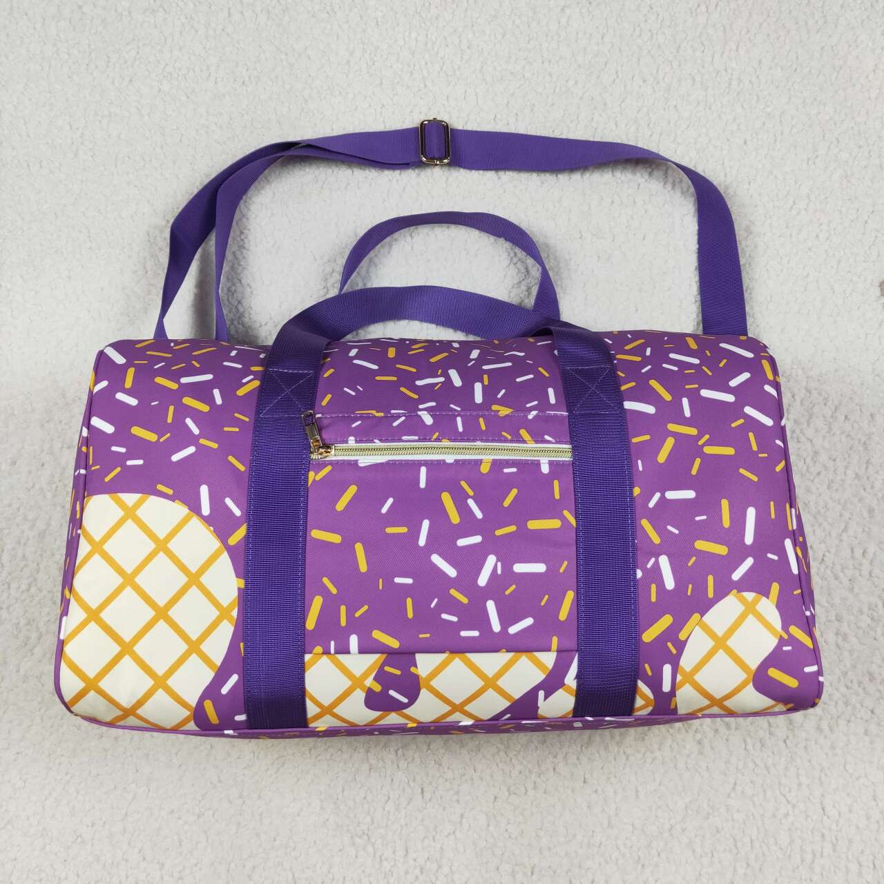 BA0321 kids duffels bag hunting clothes travel bag purple spray