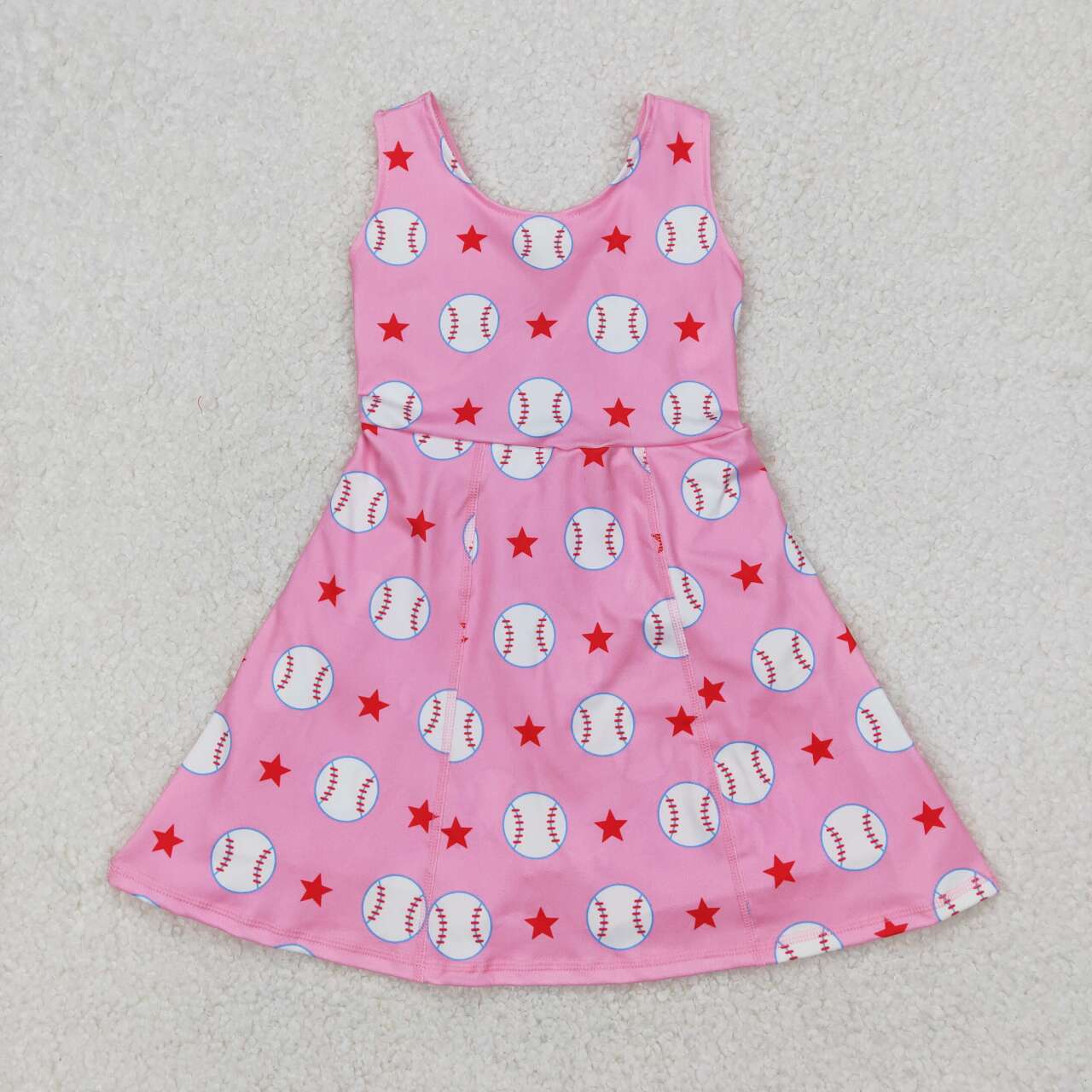 GSD2135 RTS Girl clothes baseball girl summer dress yoga clothes swim sports dress