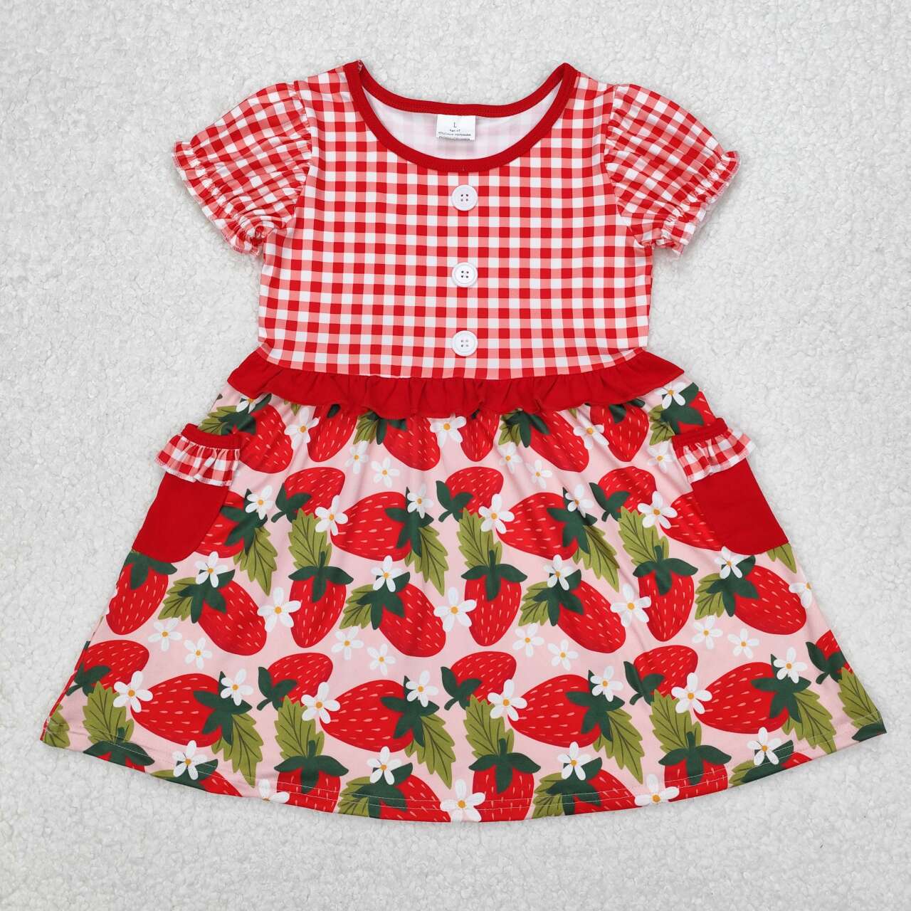GSD1612 RTS girl summer clothes girl strawberry dress