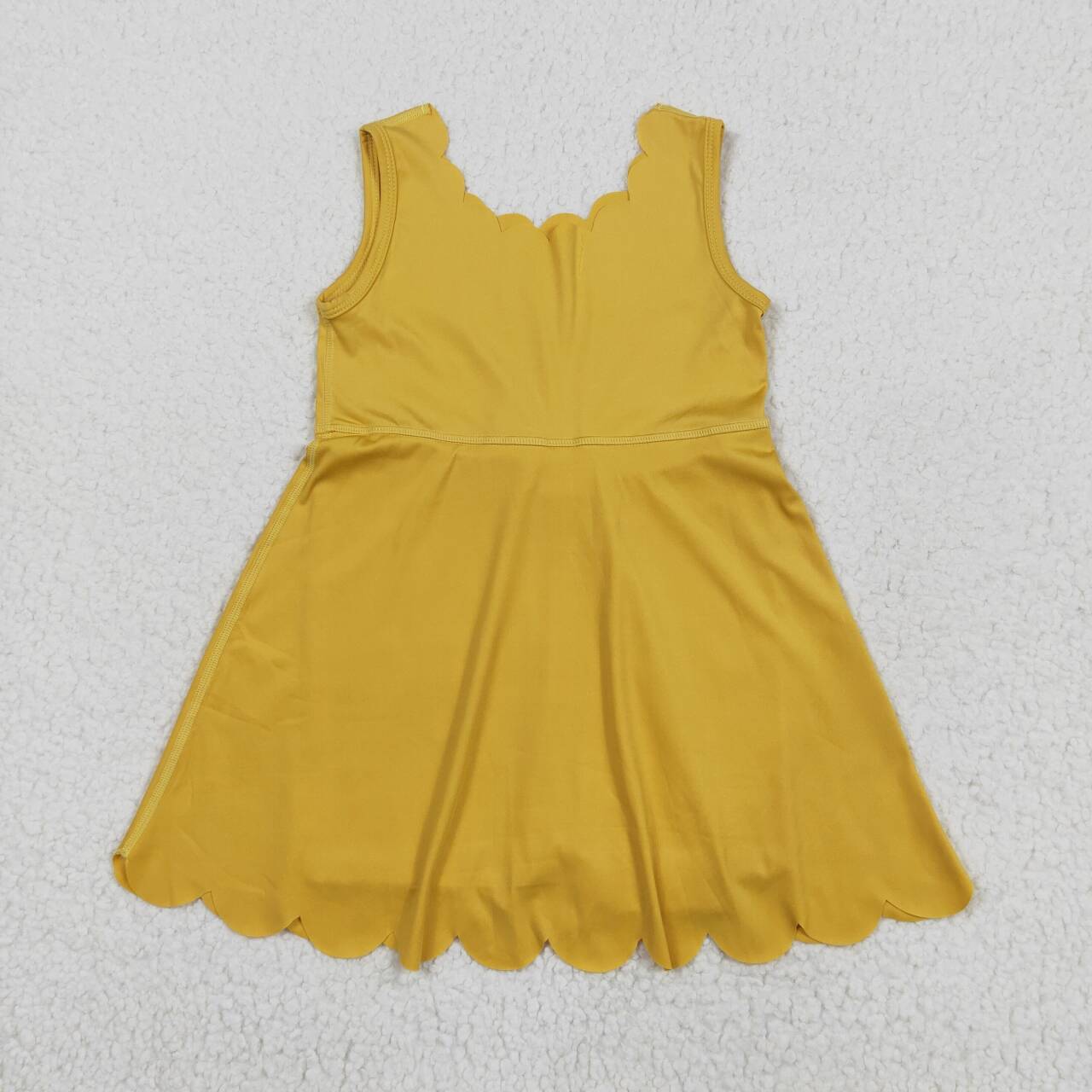 GSD2373 RTS toddler girl clothes yellow girl summer dress yoga clothes atheletic clothes