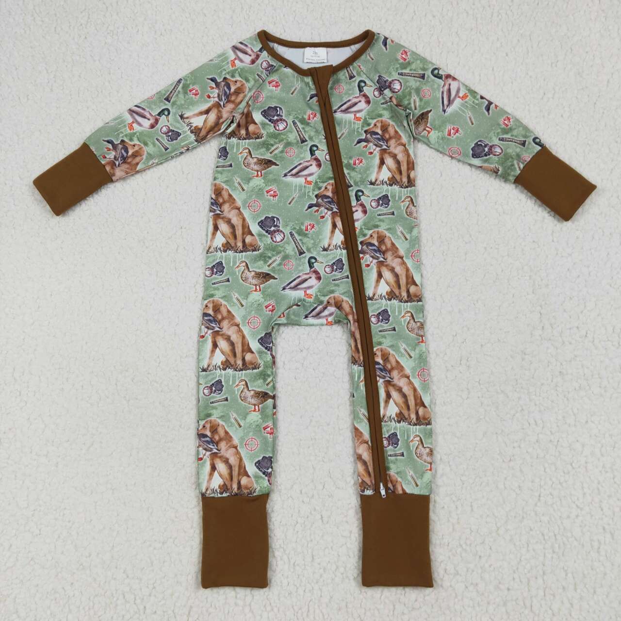 LR2234 RTS boy clothes dog hunting toddler boy winter romper