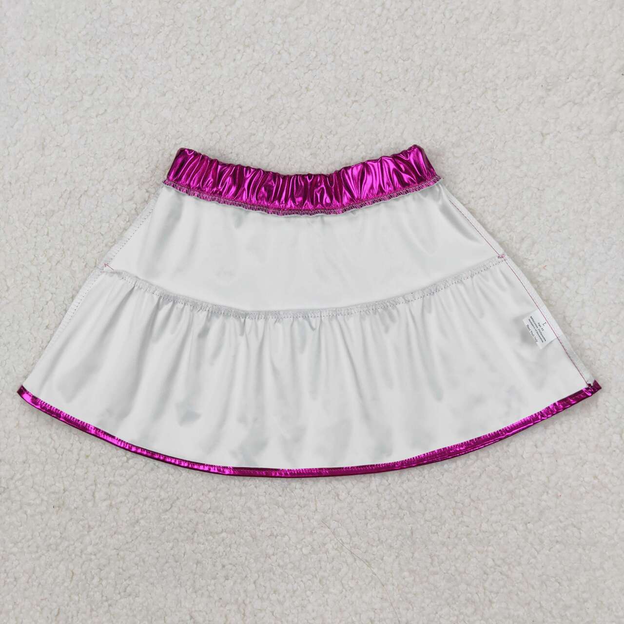 GLK0039 RTS baby girls clothes purple leather girl summer skirt 