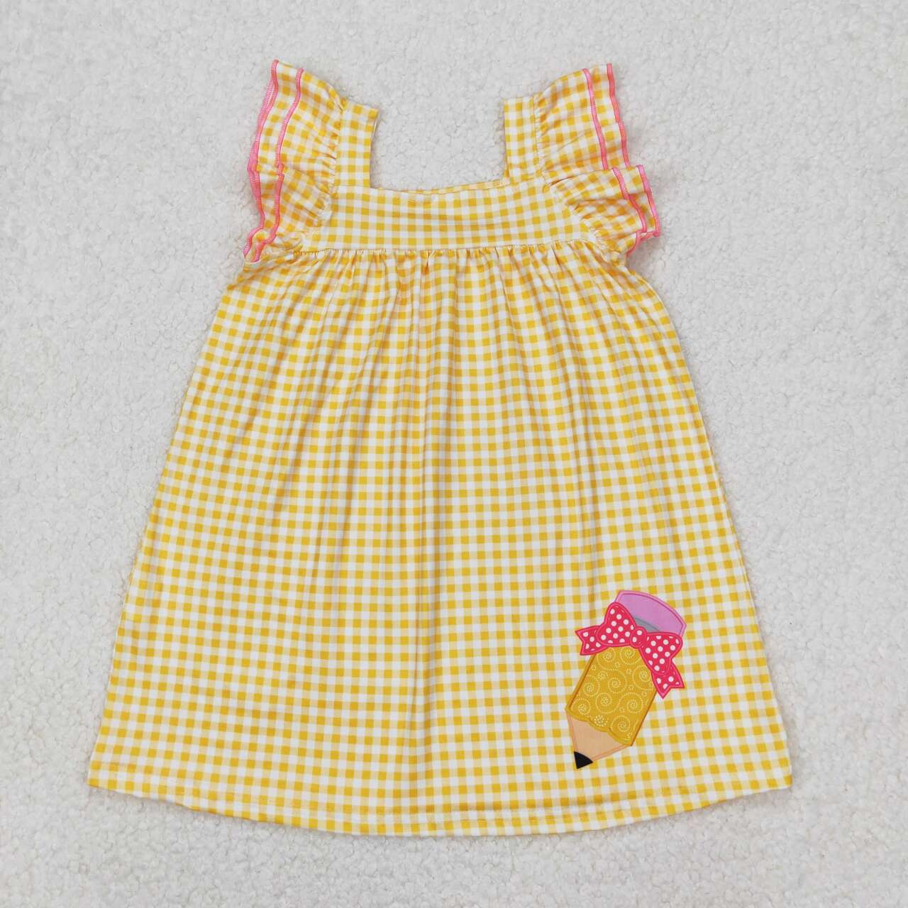GSD2012 RTS toddler clothes embroidery pencil girl summer dress back to school clothes