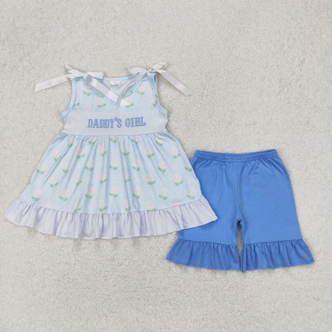 GSSO2152 RTS toddler girl clothes daddy’s girl summer embroidery set-EMBROIDERY