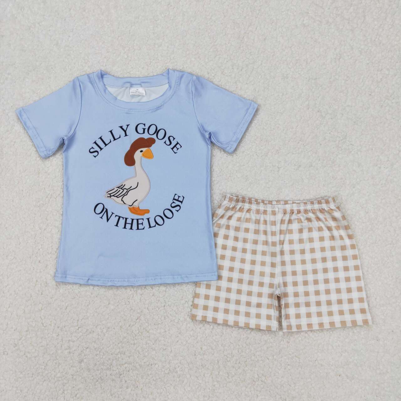 BSSO1305 RTS baby boy clothes silly goose toddler boy summer outfit
