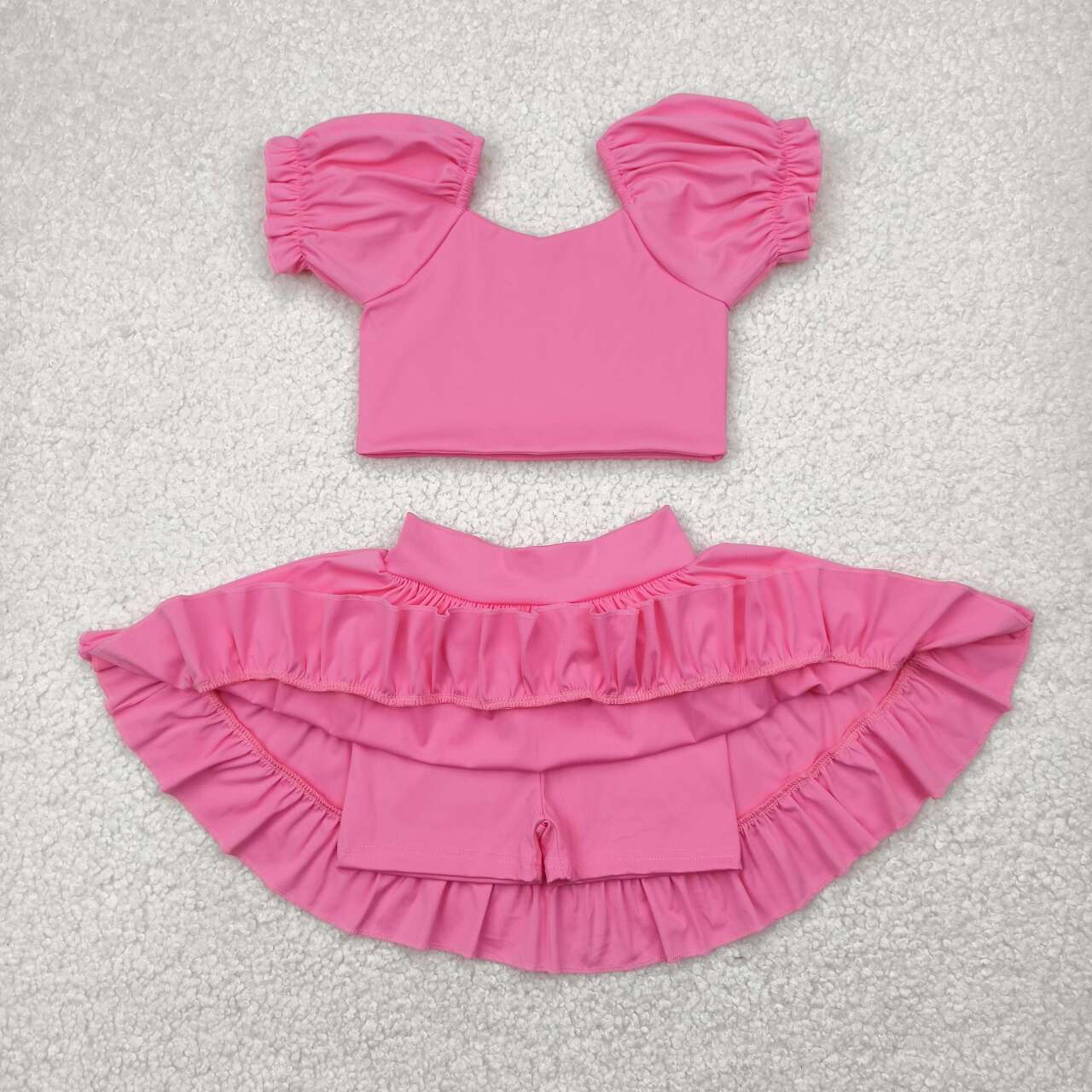 GSD2102 RTS girl clothes pink girl summer set yoga clothes atheletic clothes