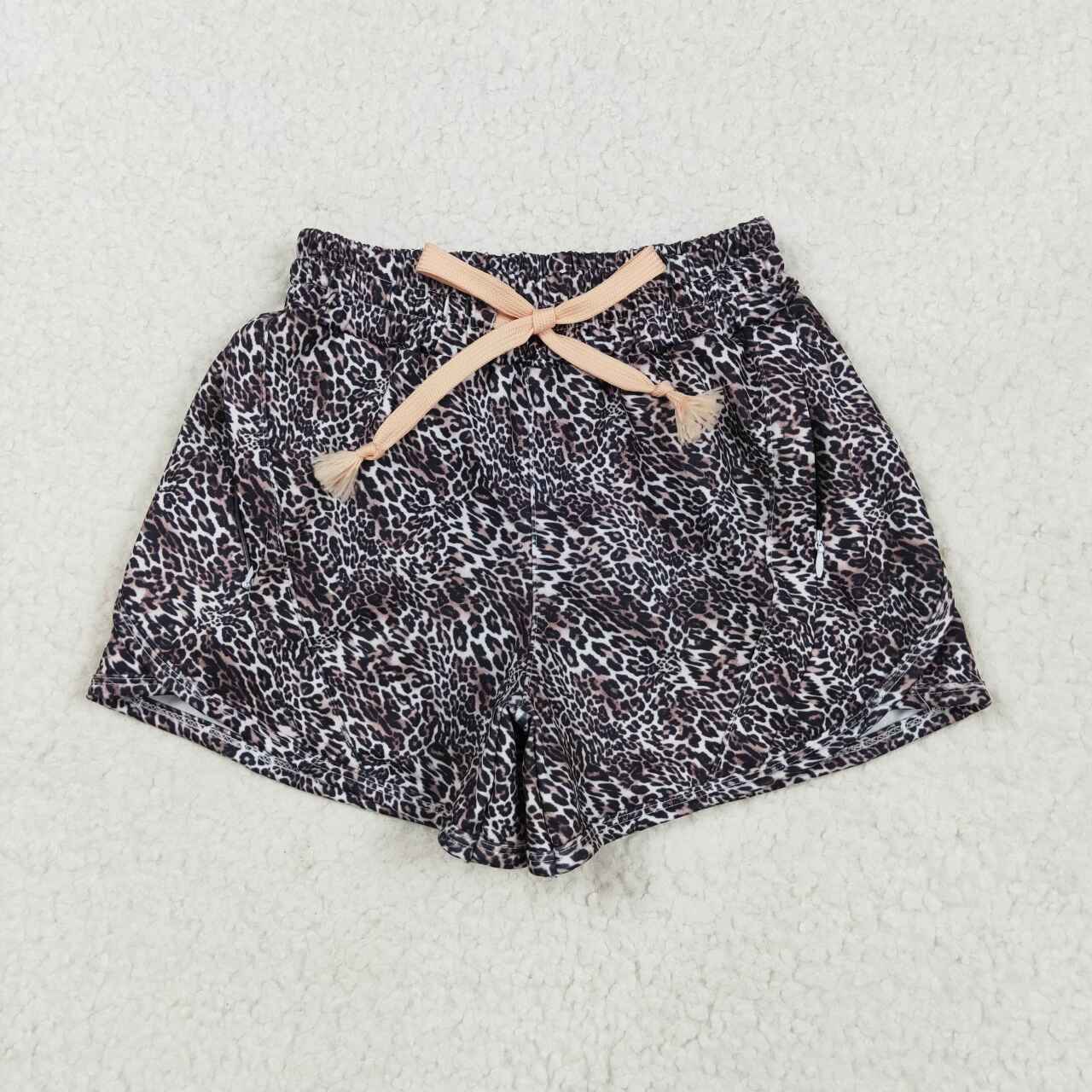 SS0480 RTS boy clothes leopard print boy summer shorts yoga shorts atheletic clothes