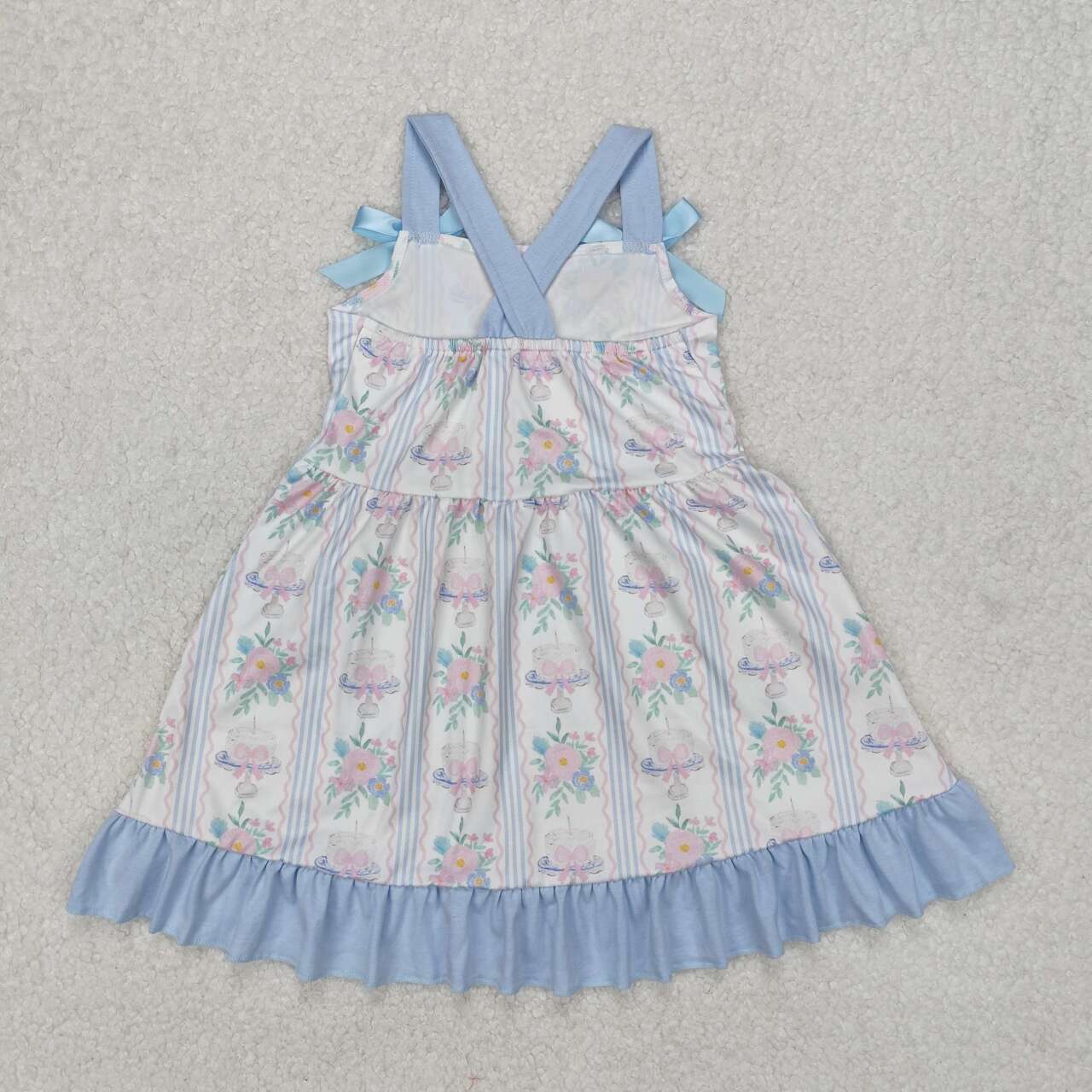 GSD1946 RTS girl clothes bows girl summer dress 