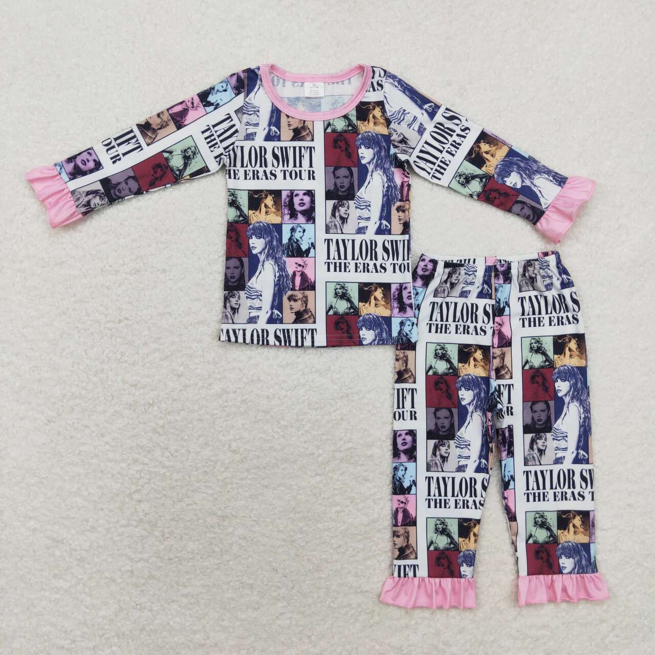 GLP1516 12-18M to 14-16 RTS toddler girl clothes 1989 singer girl winter pajamas set-bamboo