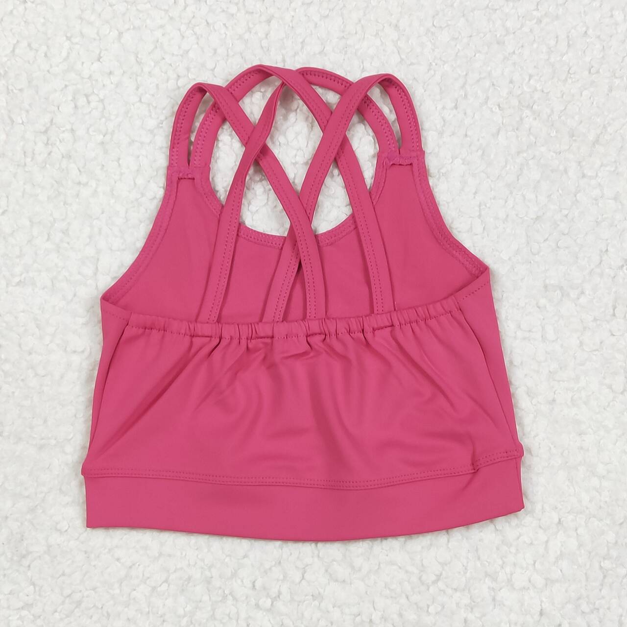 GT1010 RTS girl clothes pink girl summer top vest yoga clothes atheletic clothes