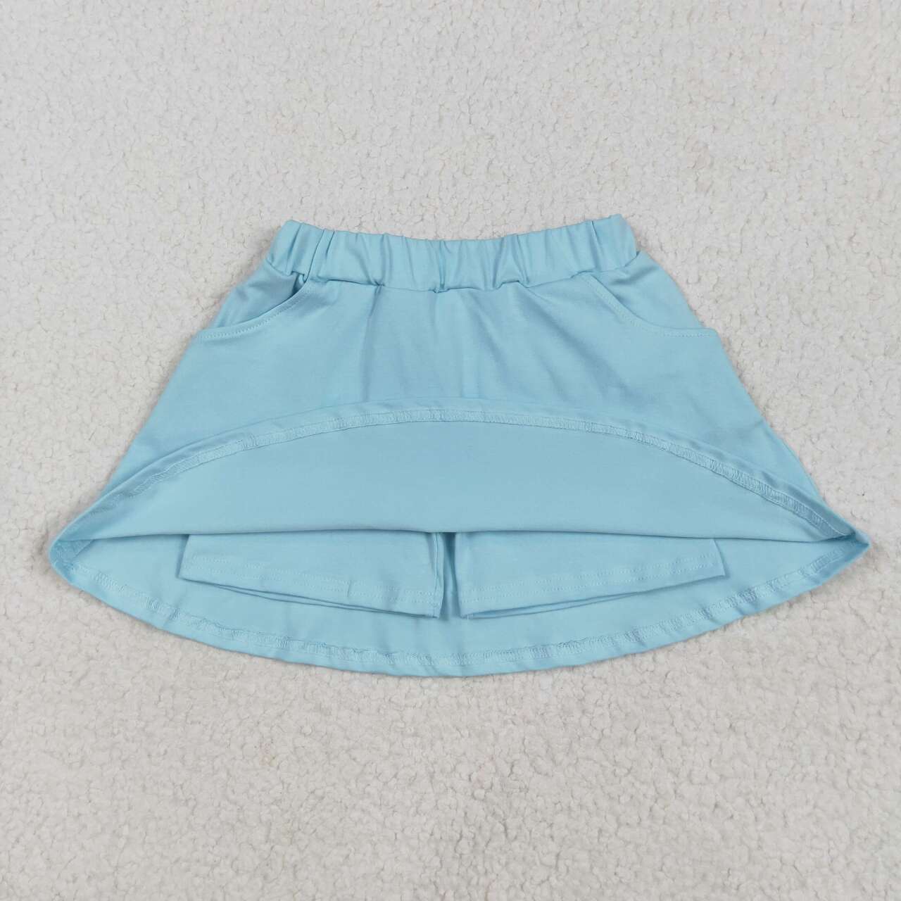 GLK0065 RTS girls clothes pure cotton blue girl summer shots skirt