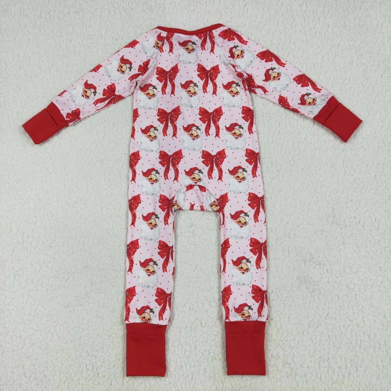 LR2223 RTS girl clothes santa toddler girl christmas winter romper 