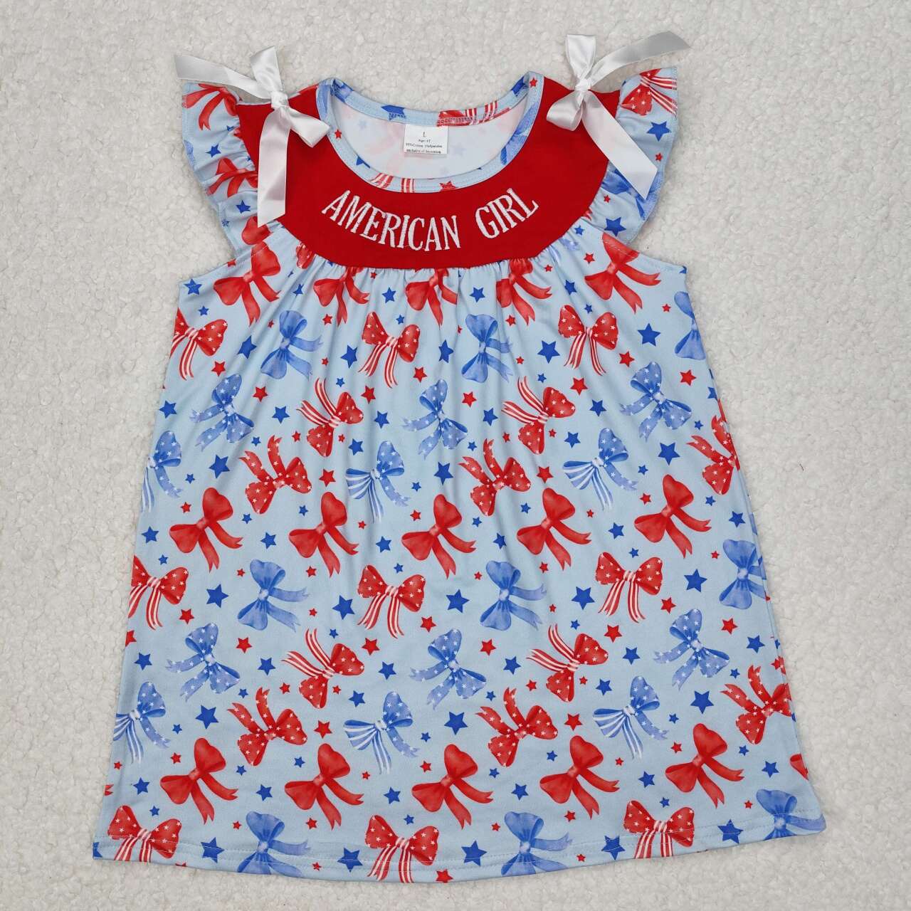 GSD1827 RTS girl clothes america girl 4th of July patriotic summer dress