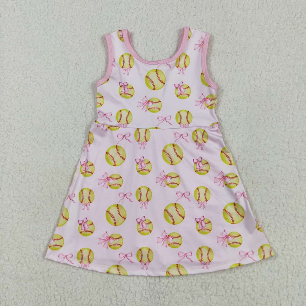 GSD2048 RTS  toddler clothes baseball girl summer dress yoga clothes 