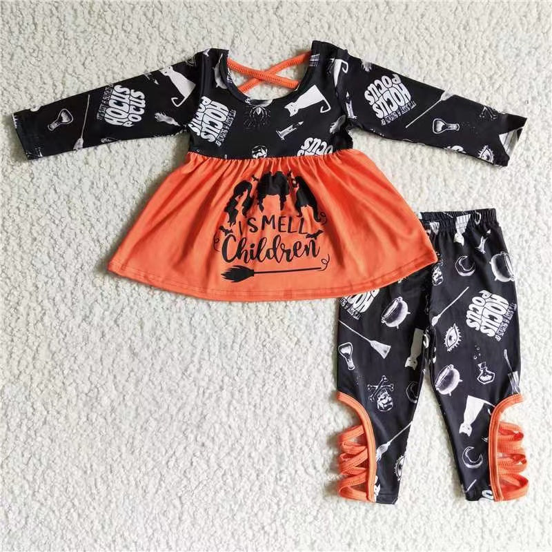 GLP0158 orange baby girl clothes toddler halloween outfit-promotion 2025.9.27 $5.5