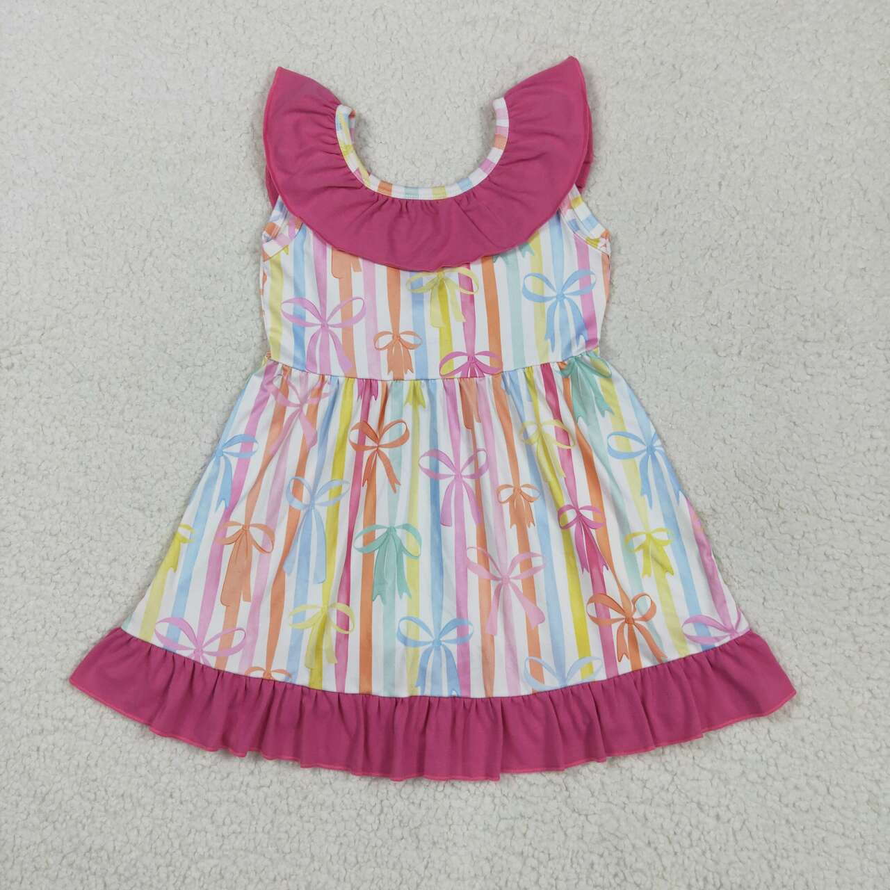 GSD2322 RTS toddler girl clothes bows girl summer dress 