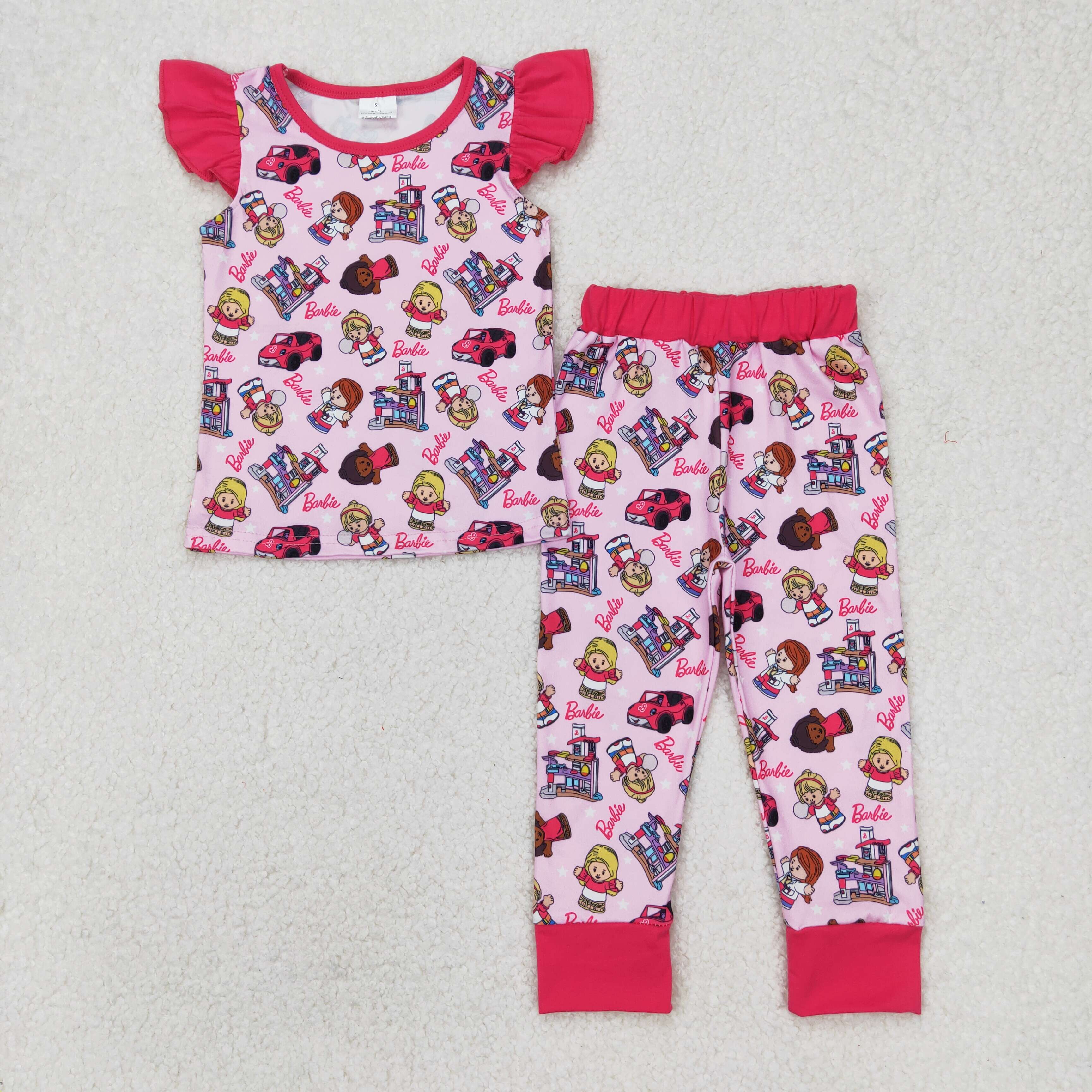 GSPO1996 RTS toddler girl clothes cartoon girl spring pajamas set