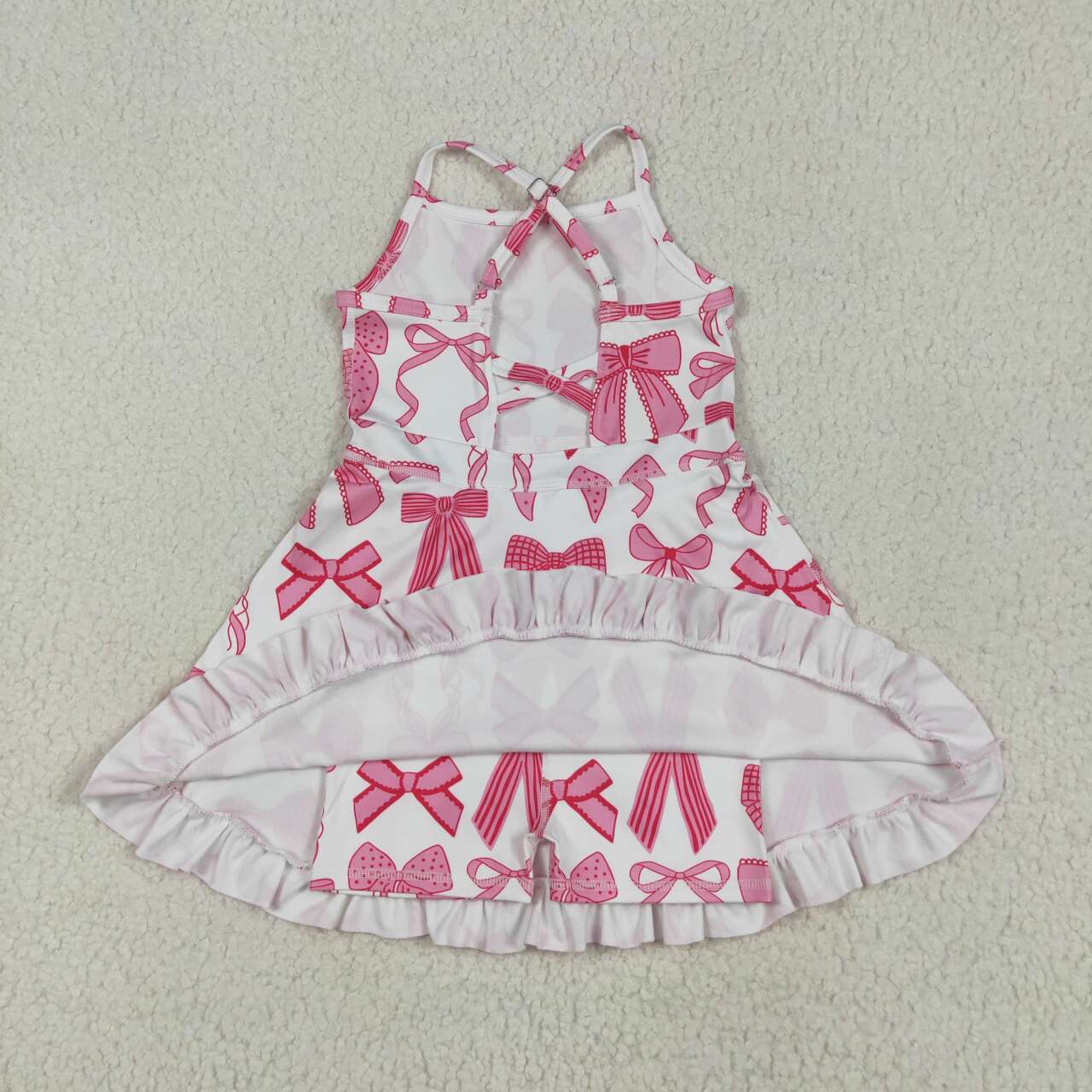 GSD2564 RTS girl clothes bows girl summer dress yoga clothes atheletic clothes