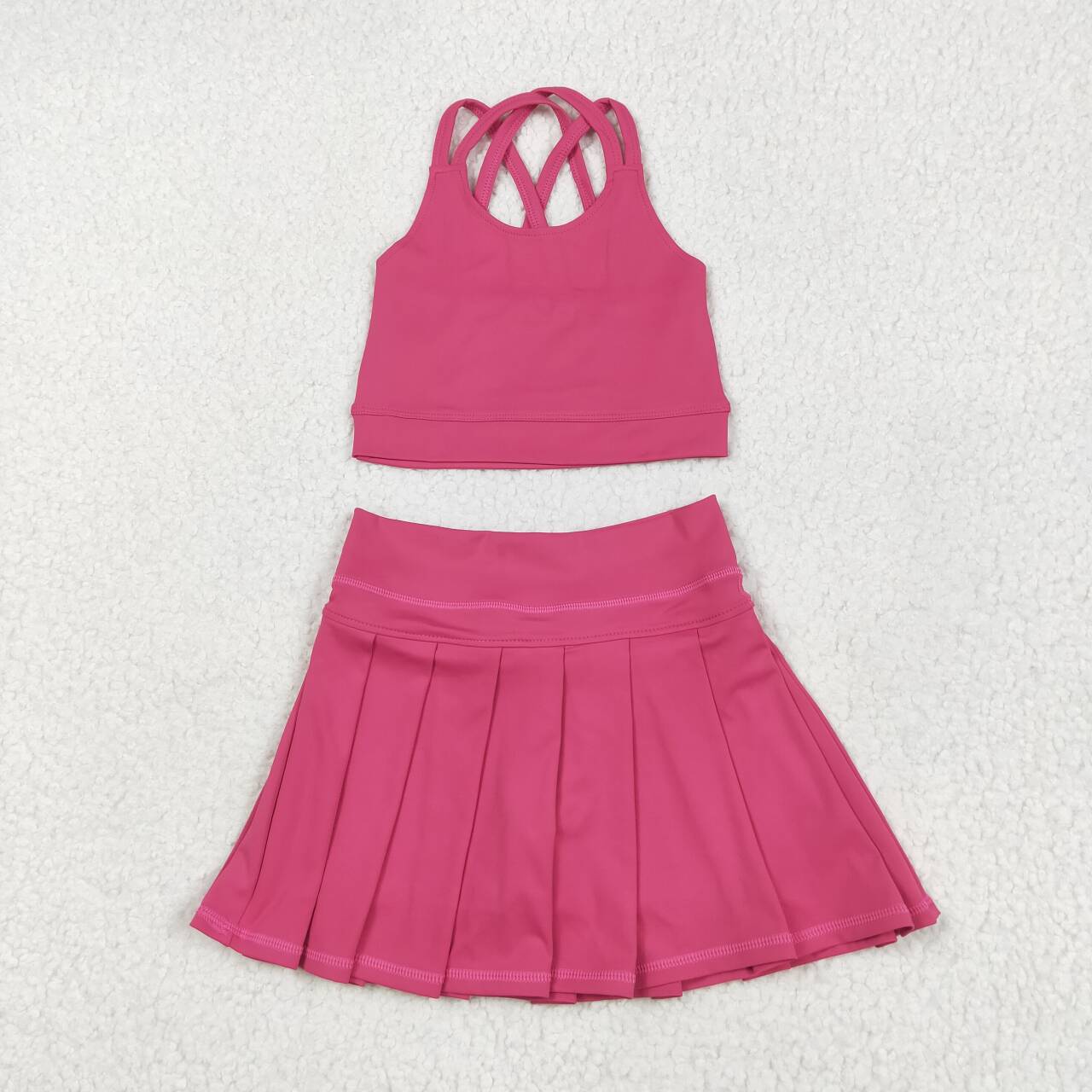 GT1010 RTS girl clothes pink girl summer top vest yoga clothes atheletic clothes
