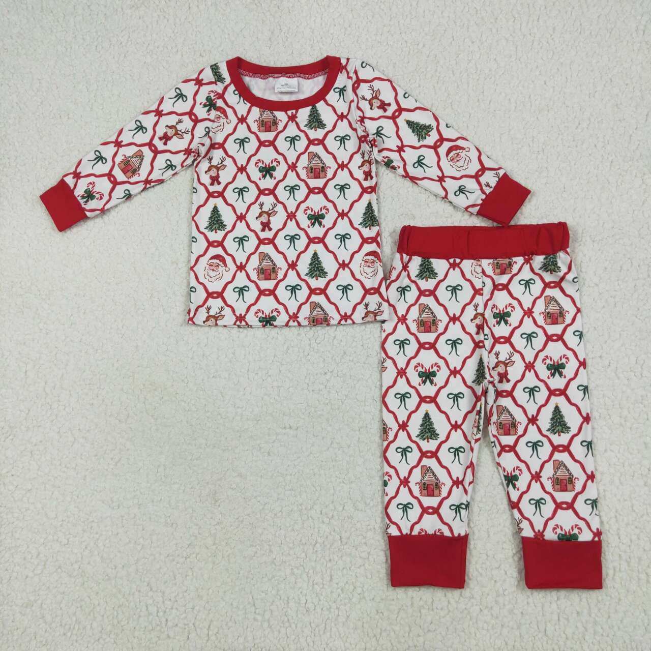 GLP2391 RTS Girl christmas pajamas toddler winter outfit