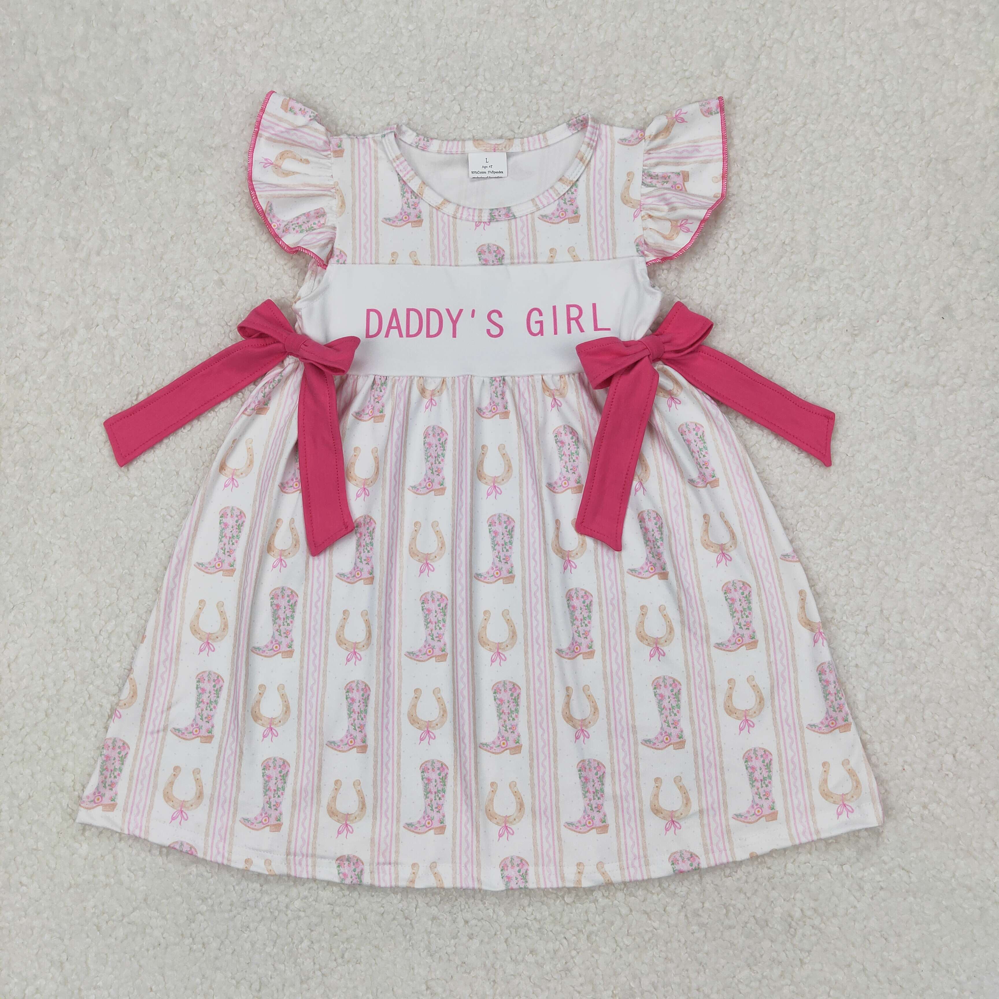 GSD2053 RTS toddler clothes daddy’girl summer dress father's day clothes 