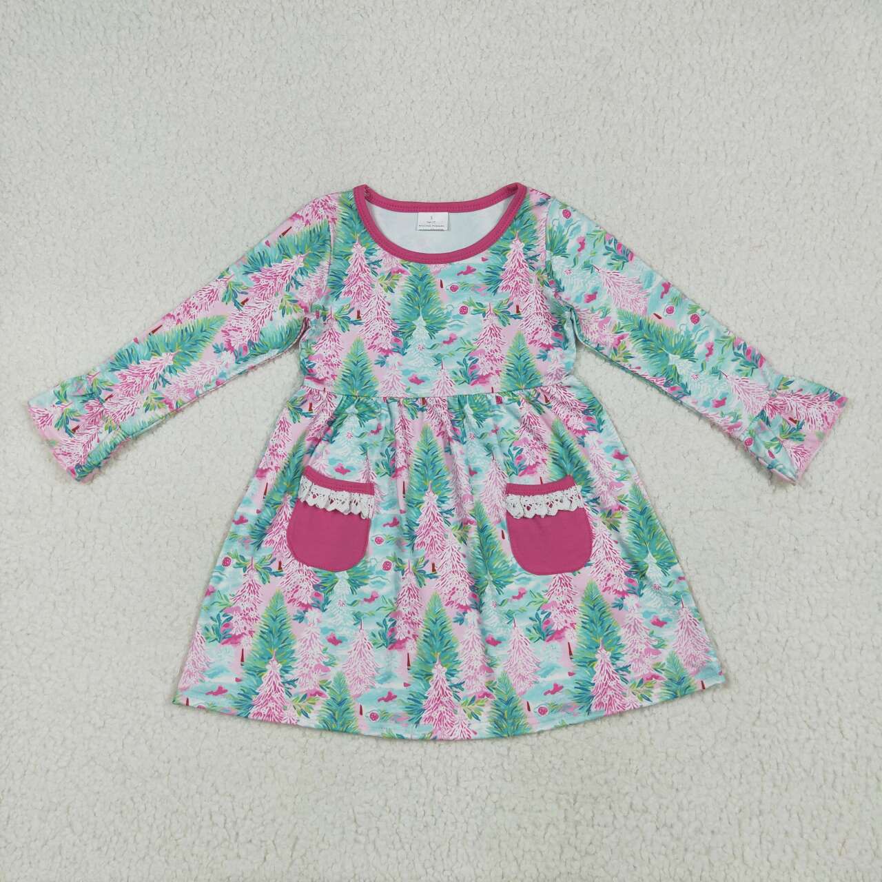 GLD1072 RTS toddler clothes tree baby girl christmas winter dress