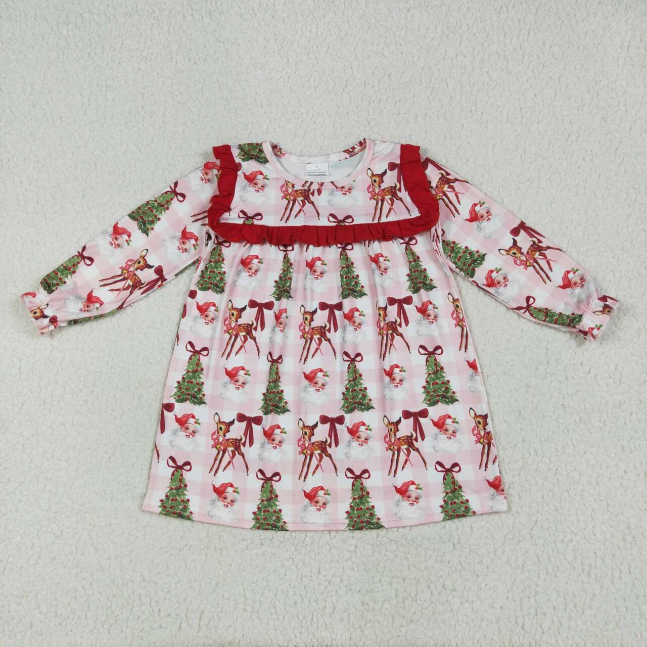 GLD1092 RTS girl christmas dress toddler girl winter dresses