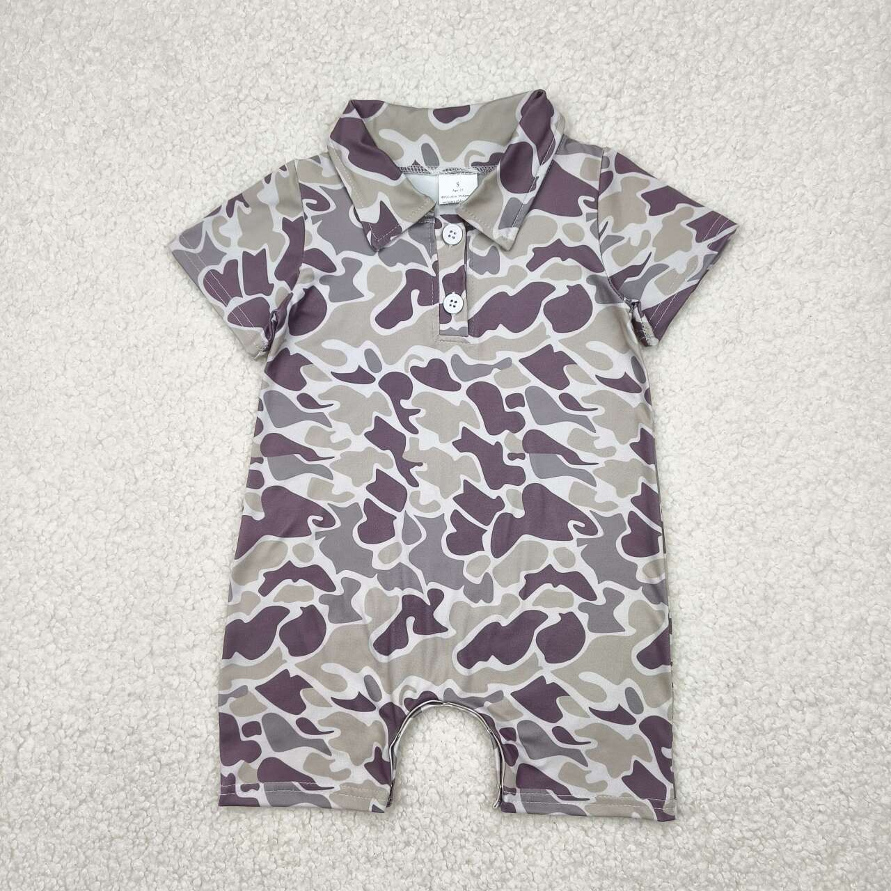 SR2977 RTS baby boy clothes camo hunting toddler boy summer romper 
