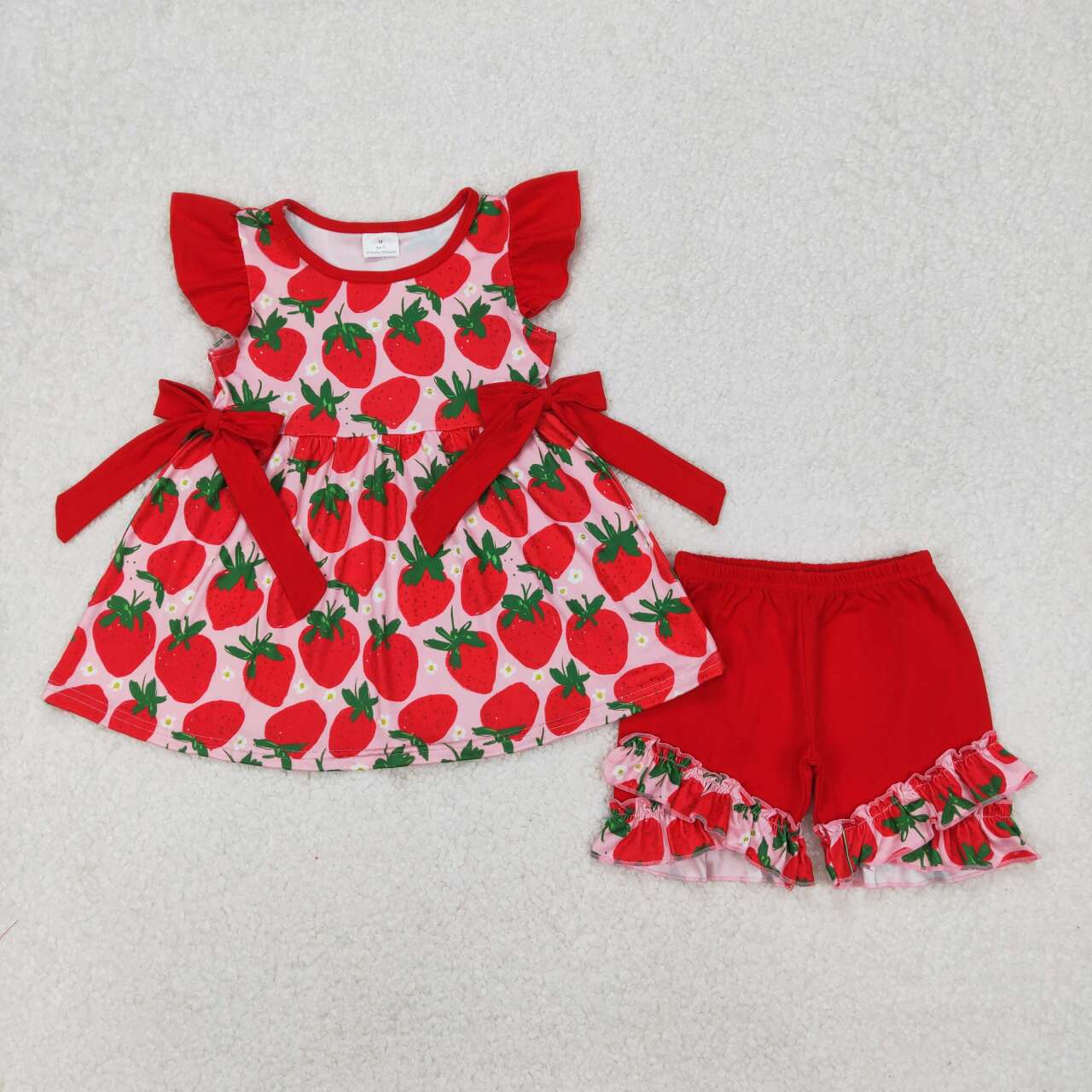 GSSO2023 RTS baby girl clothes strawberry toddler girl summer outfit