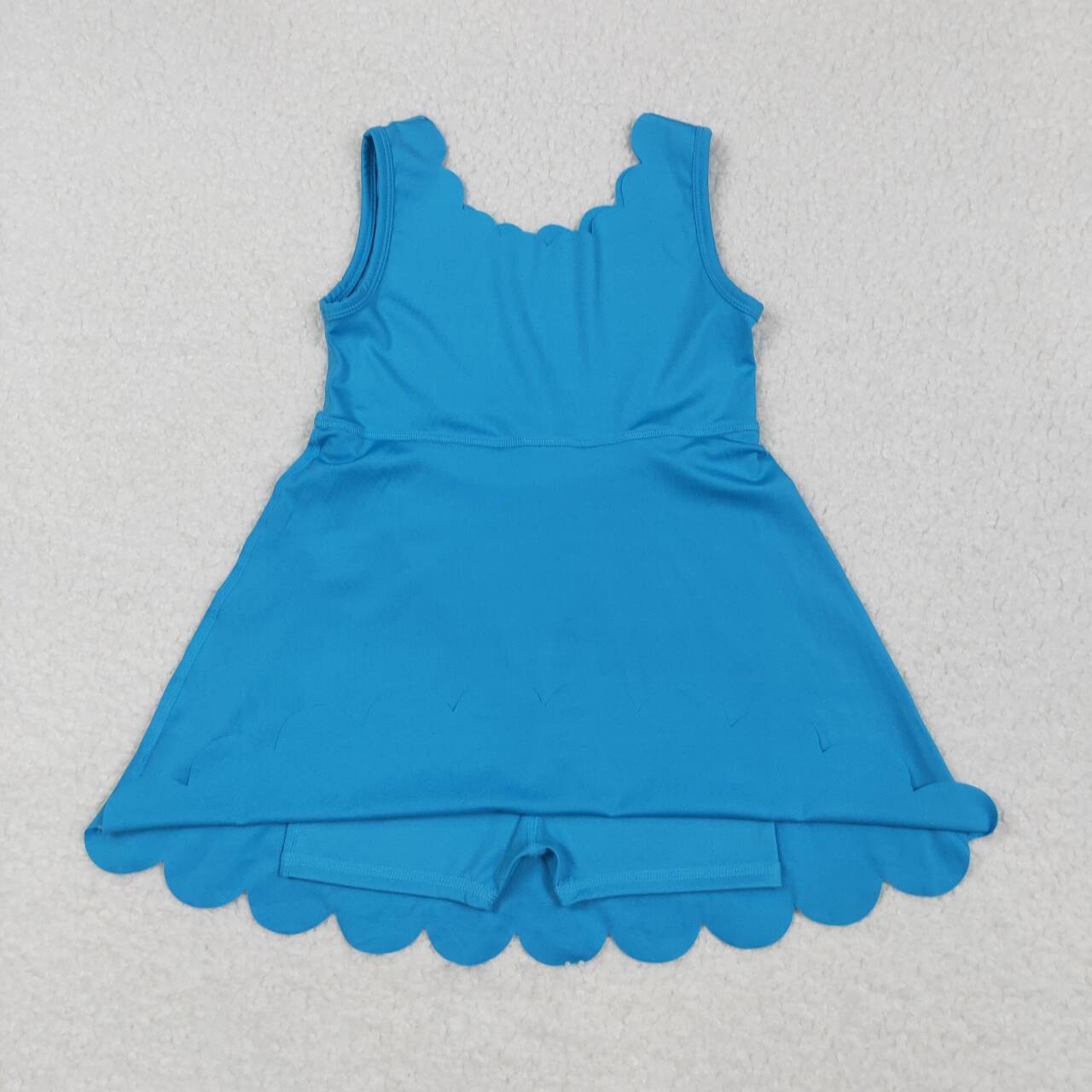 GSD2375 RTS girl clothes blue girl summer dress yoga clothes atheletic clothes