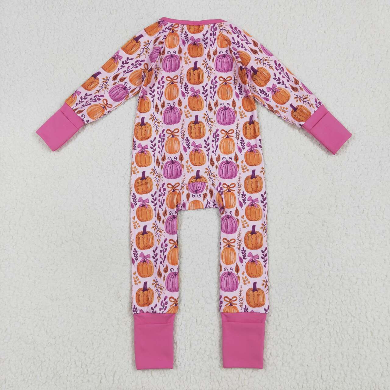 LR2270 RTS baby girl clothes pumpkin girl halloween romper pajamas 
