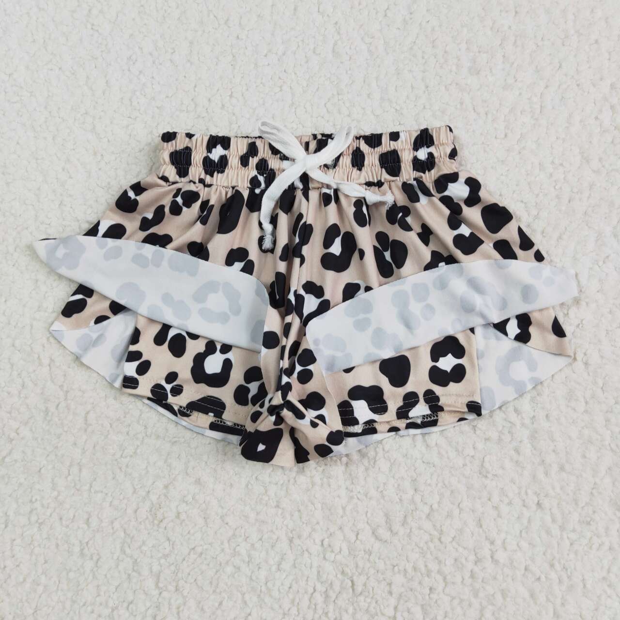 SS0585 RTS girl clothes leopard print girl summer shorts 