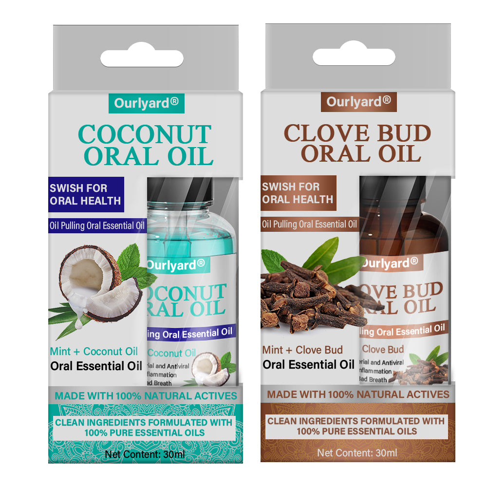 Ourlyard® Coconut & Clove Oil Pulling Mouth Oil 🧑🏽‍⚕️Obtain British Dental Association (BDA) Certification