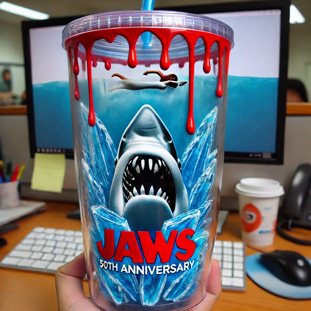 JAWS 50th Anniversary Cold Cup (with Lid and Straw)