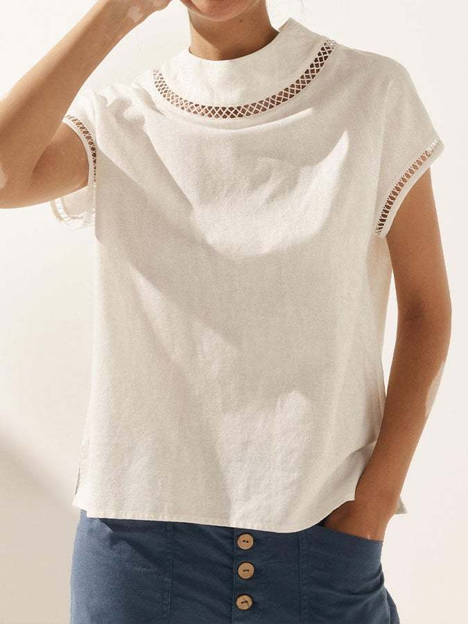 Women's Romantic Lace Turtleneck Shirt-Datalatt