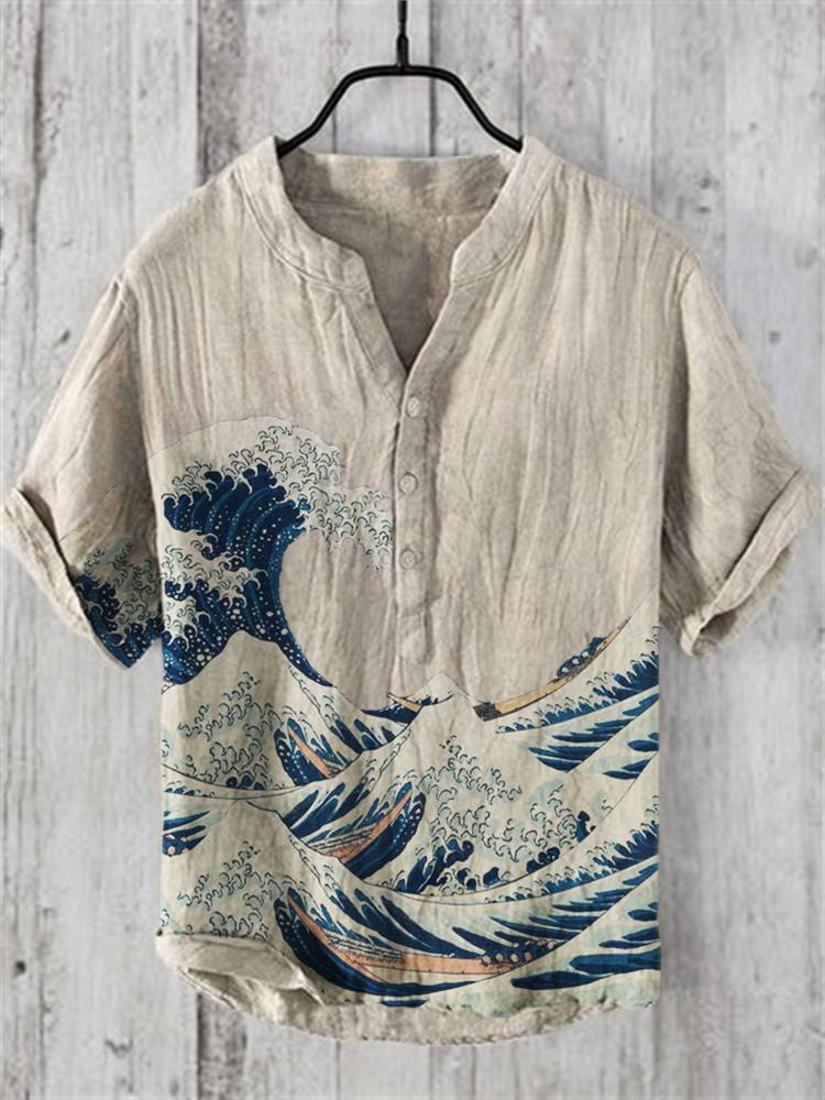 The Great Wave off Kanagawa Vintage Shirt-Datalatt