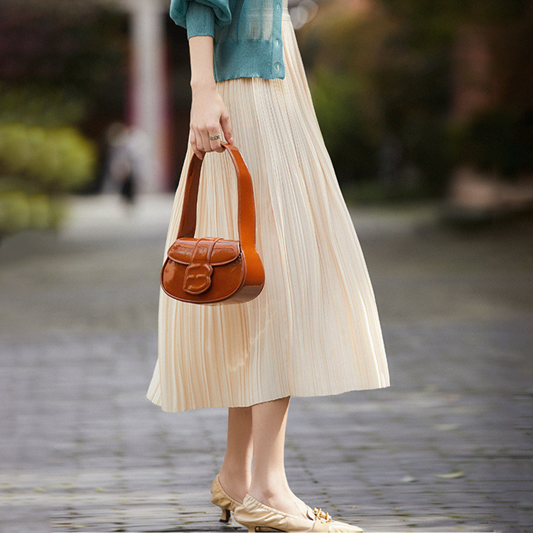 Elegant And Versatile Pleated Skirt-Datalatt