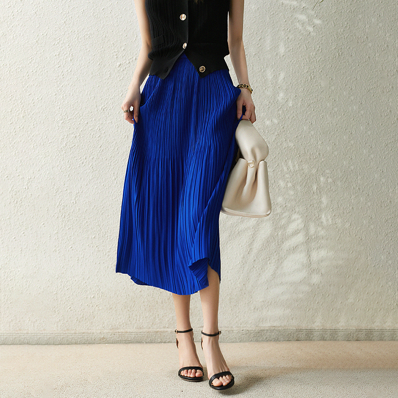 Elegant And Versatile Pleated Skirt-Datalatt