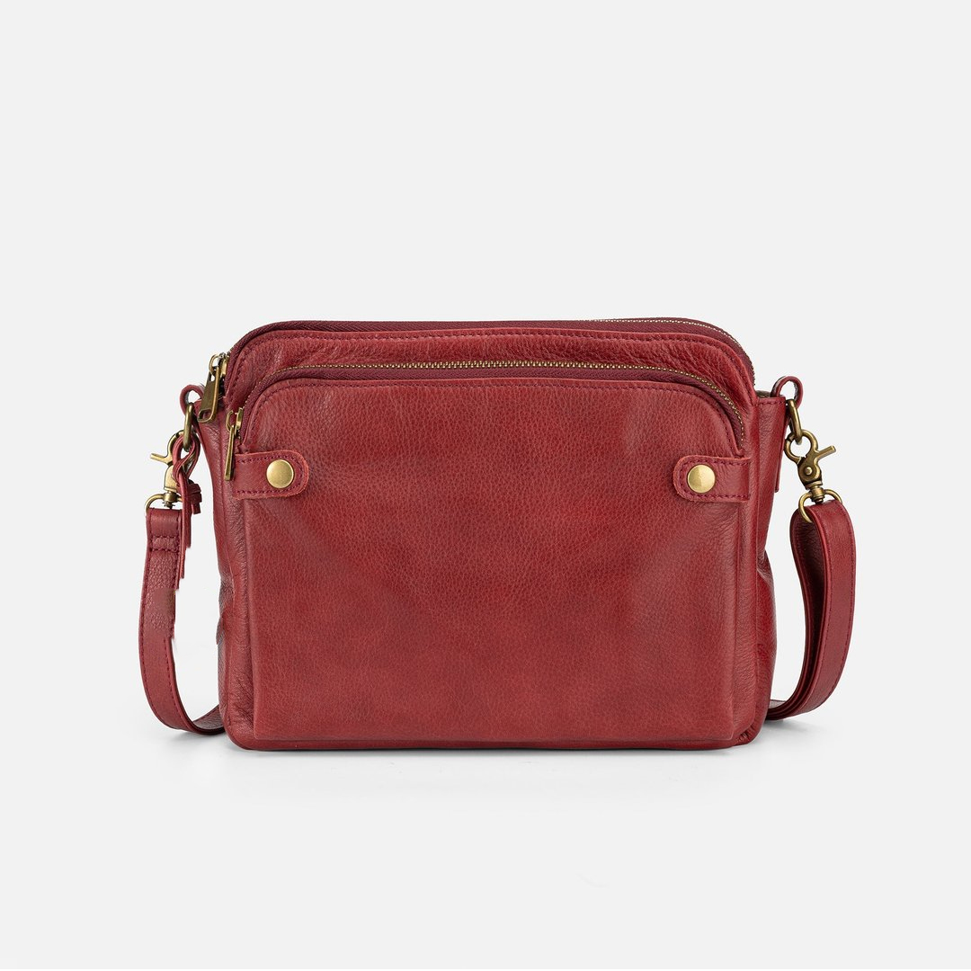 Háromszoros bőr crossbody táska